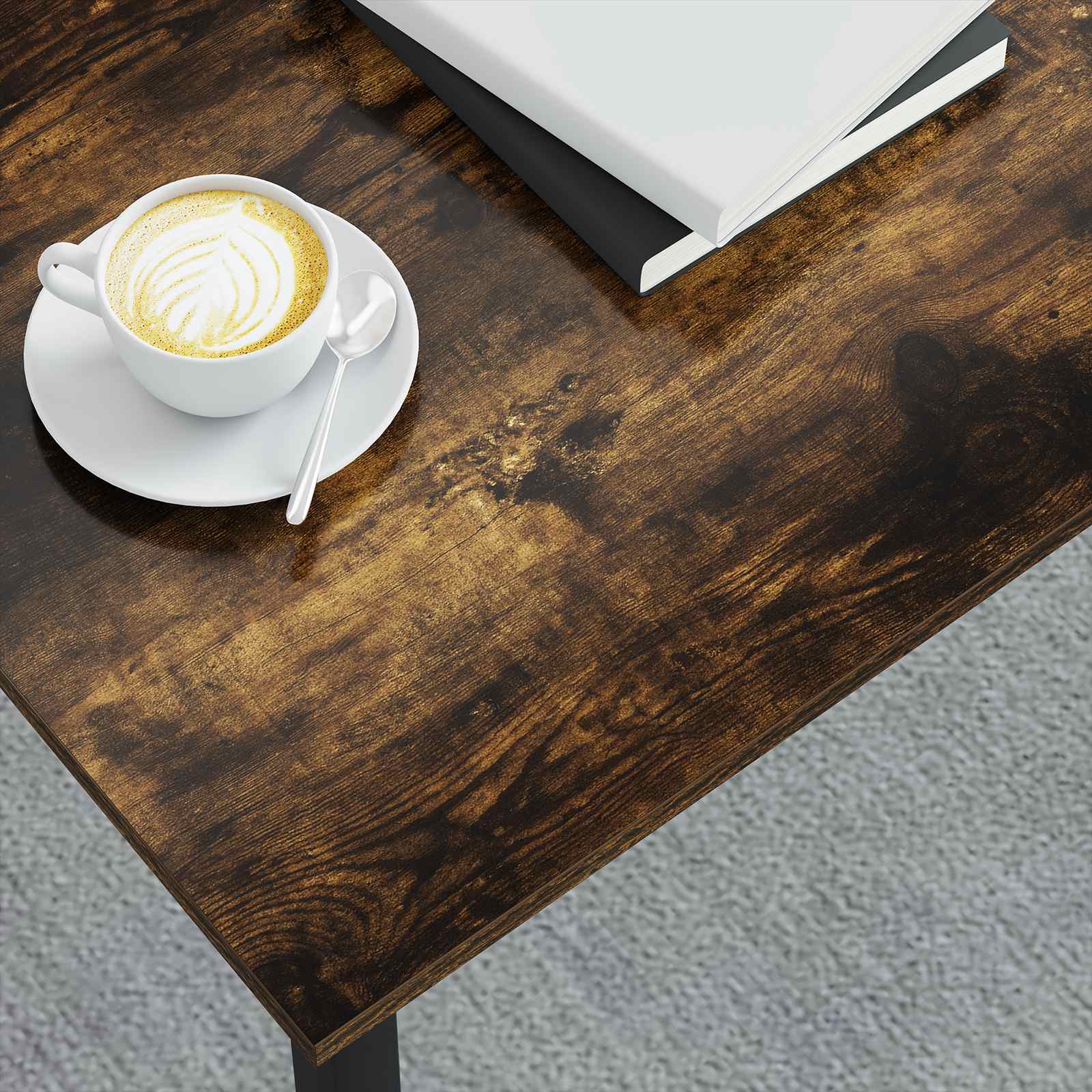 Kava Stol Dimni hrast 80 x 80 x 45 cm Konstruirano drvo