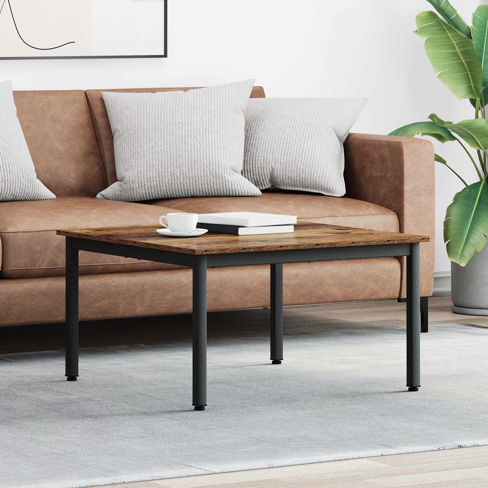 Kava Stol Staro drvo 80 x 80 x 45 cm Konstruirano drvo