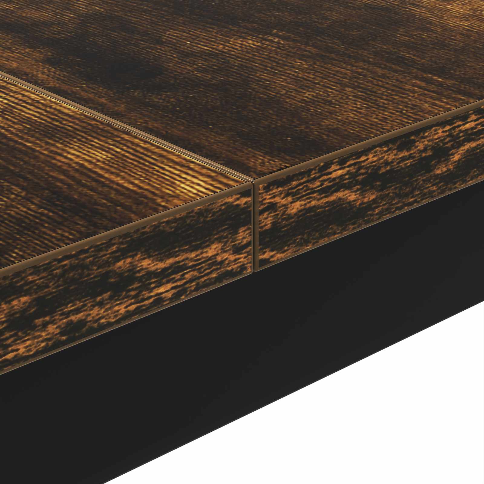 Kava Stol Dimni hrast 100 x 100 x 45 cm Konstruirano drvo