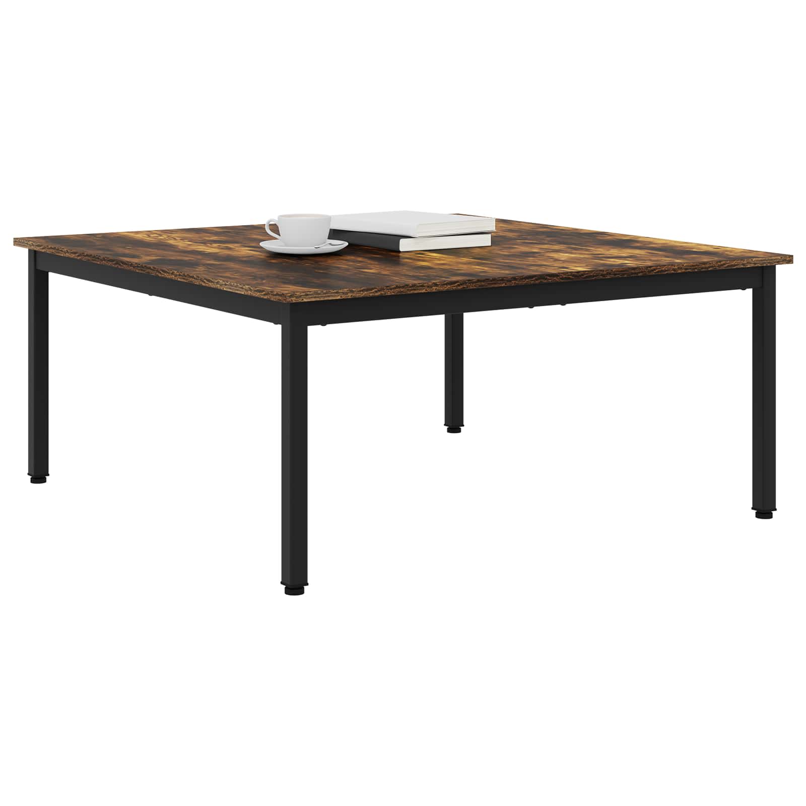 Kava Stol Dimni hrast 100 x 100 x 45 cm Konstruirano drvo