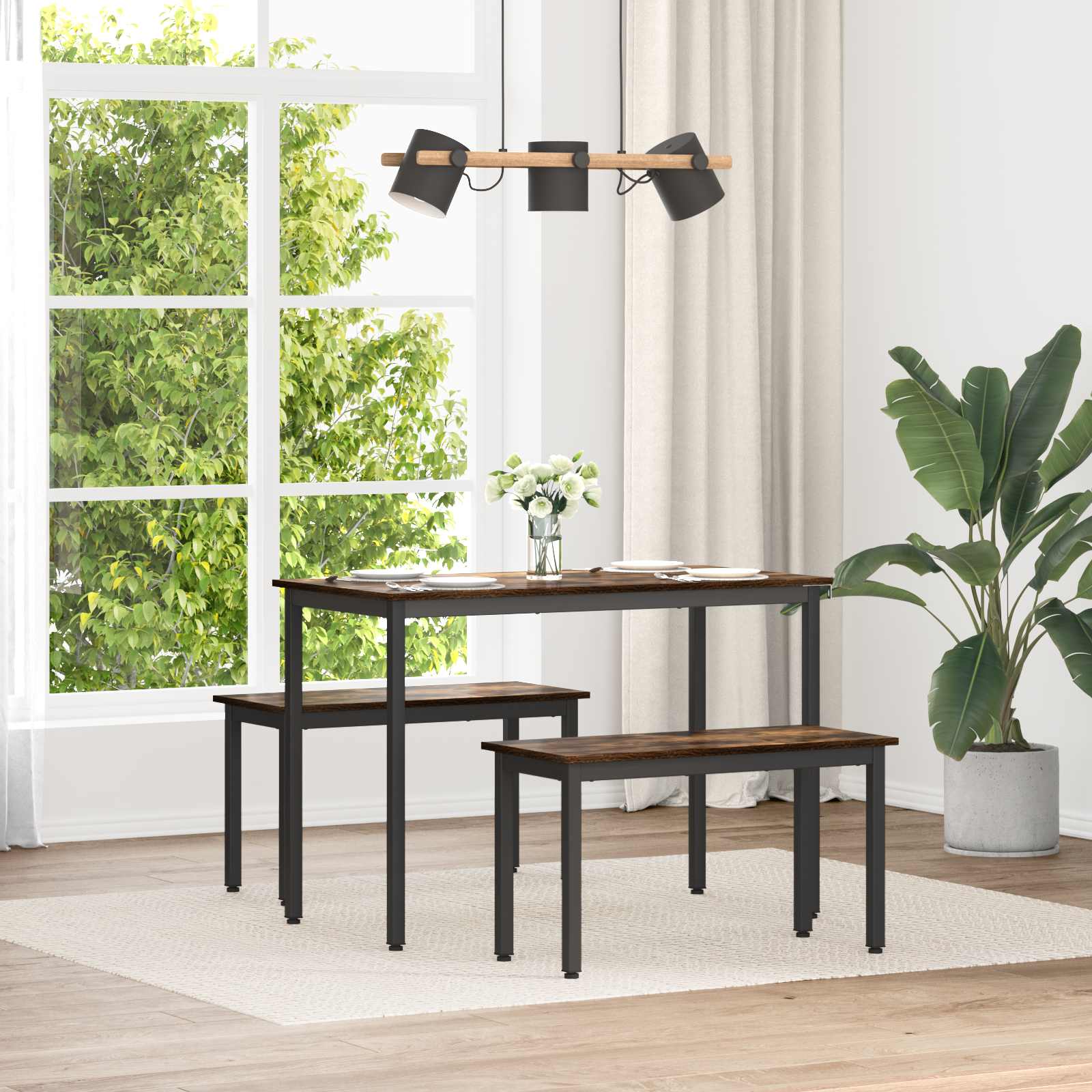 klupa Dimni hrast 80 x 35 x 45 cm Konstruirano drvo