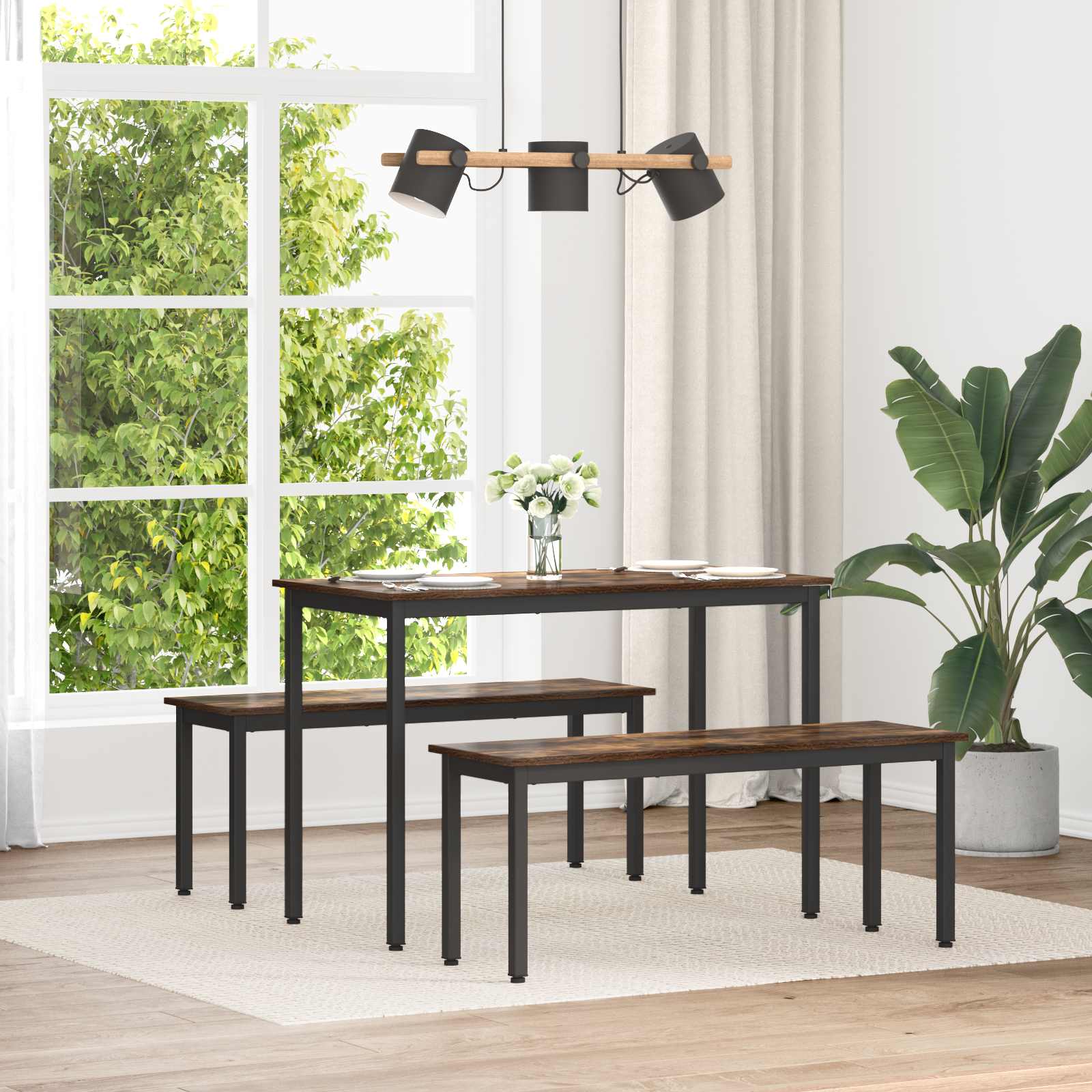 klupa Dimni hrast 110 x 35 x 45 cm Konstruirano drvo
