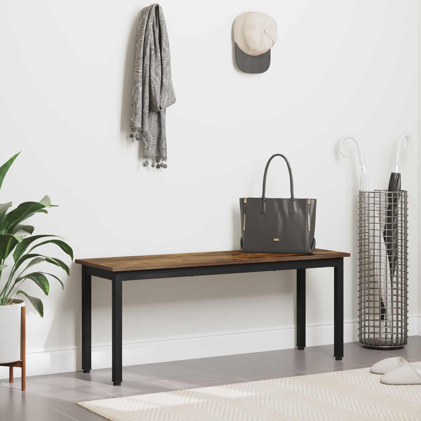 klupa Dimni hrast 110 x 35 x 45 cm Konstruirano drvo