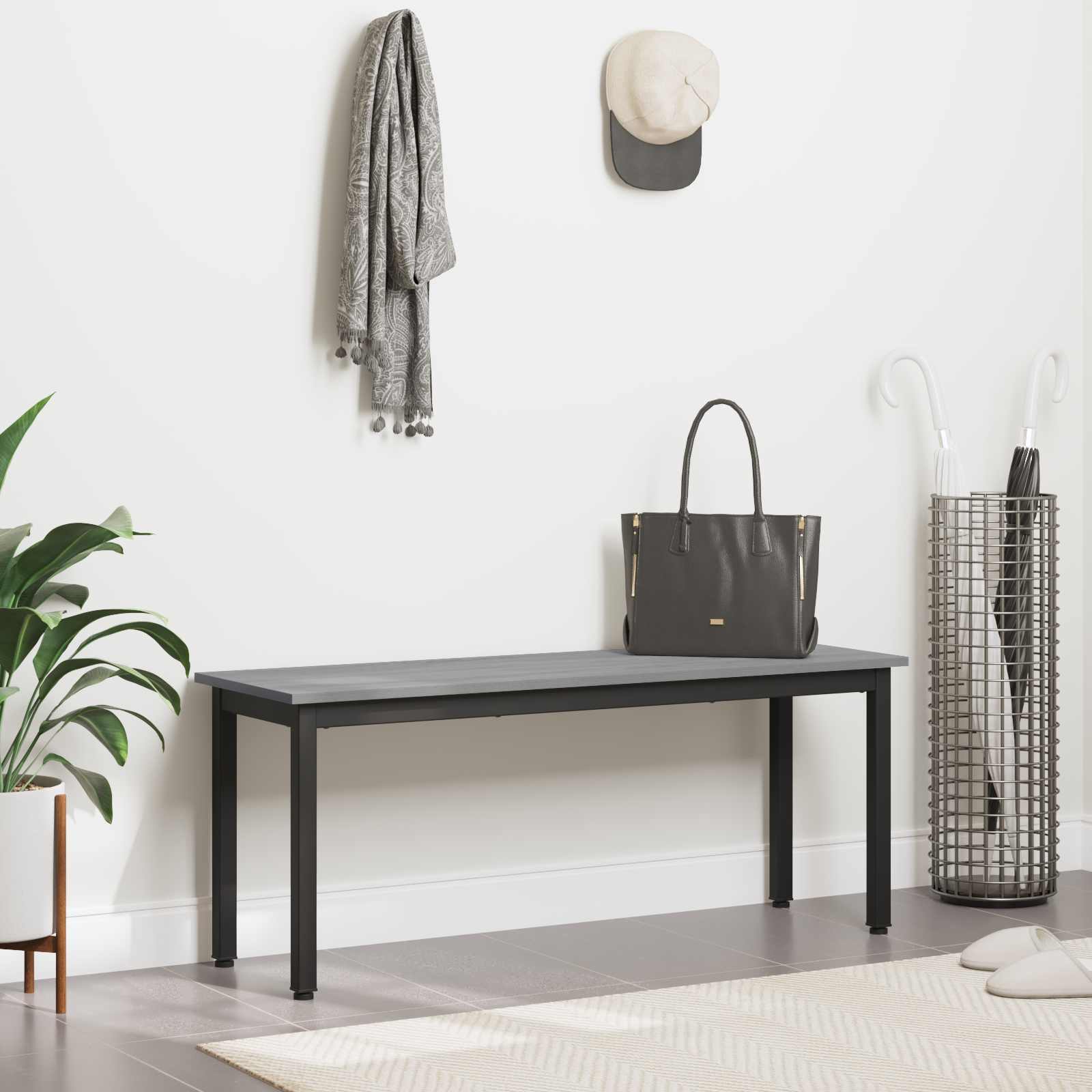 klupa Siva Sonoma 110 x 35 x 45 cm Konstruirano drvo