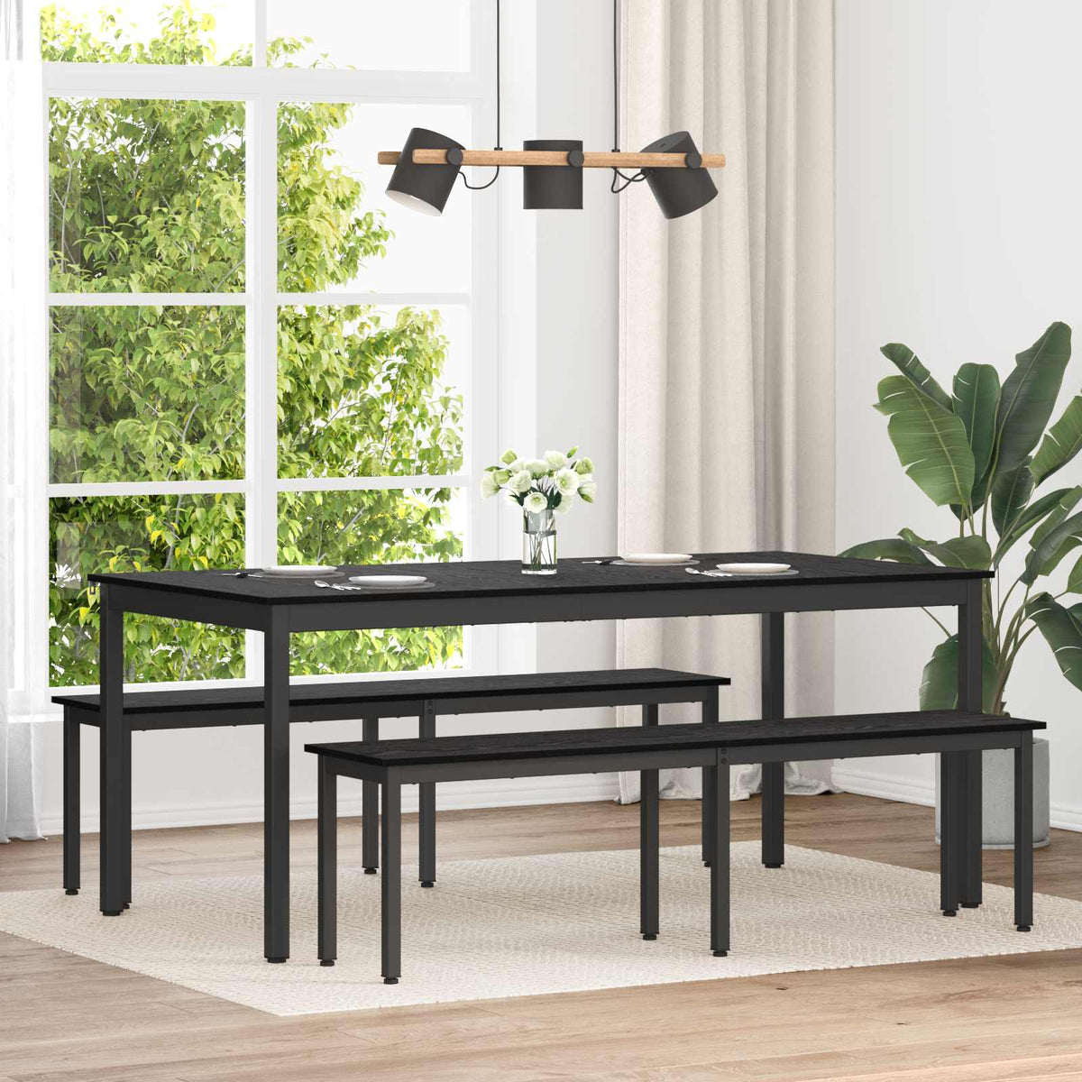 klupa Crni hrast Konstruirano drvo 160 x 35 x 45 cm