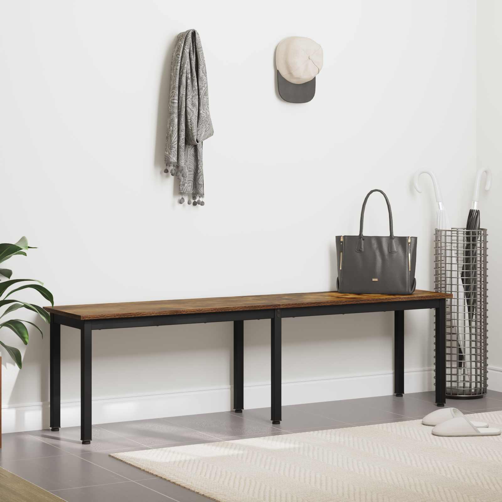 klupa Dimni hrast 160 x 35 x 45 cm Konstruirano drvo