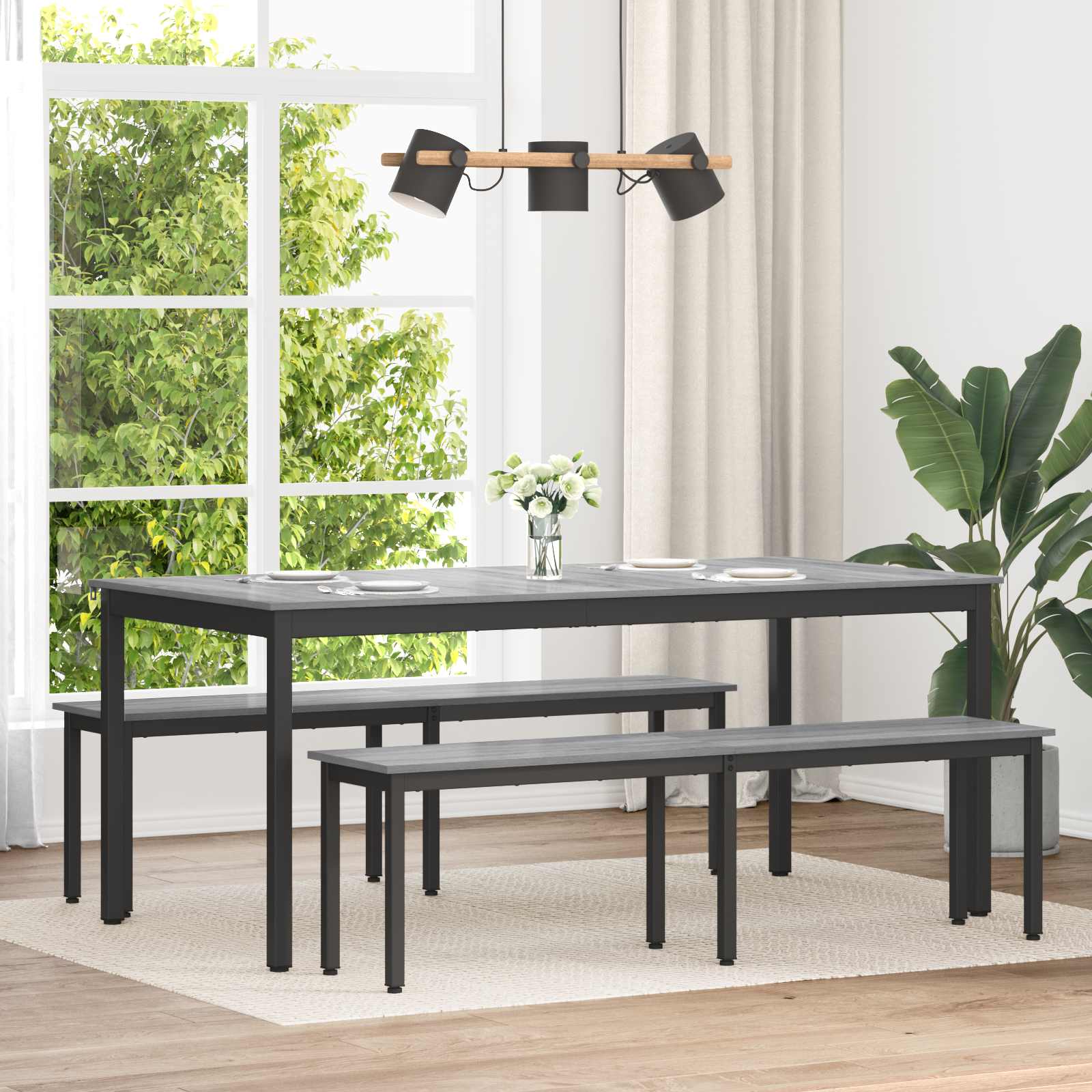klupa Siva Sonoma 160 x 35 x 45 cm Konstruirano drvo
