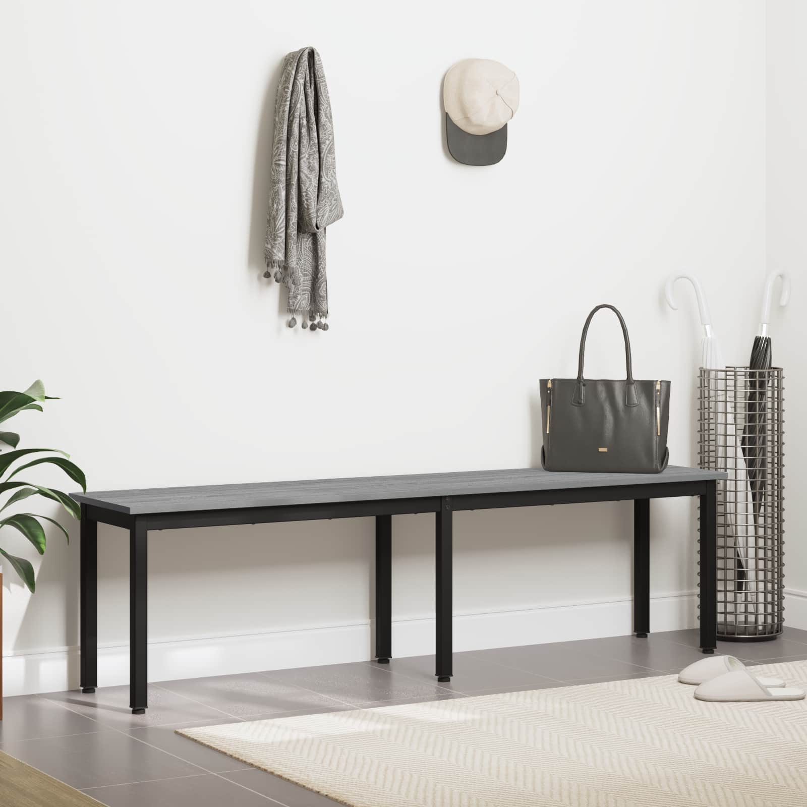 klupa Siva Sonoma 160 x 35 x 45 cm Konstruirano drvo