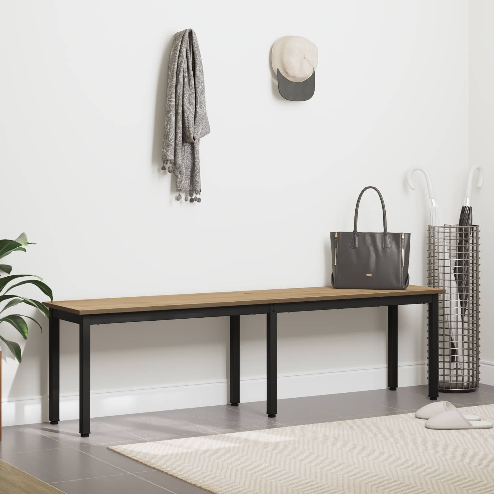 klupa Umjetnička hrastovina 160 x 35 x 45 cm Konstruirano drvo