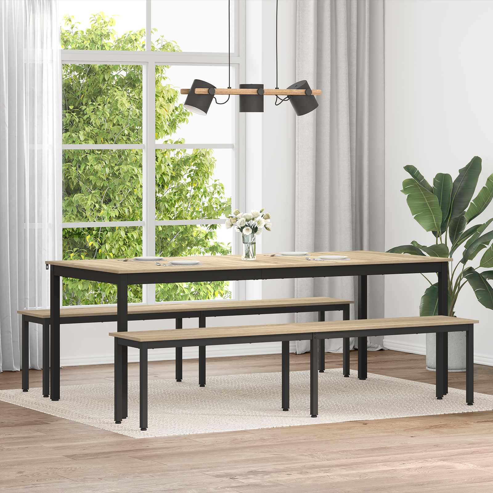 klupa Sonoma 200 x 35 x 45 cm Konstruirano drvo