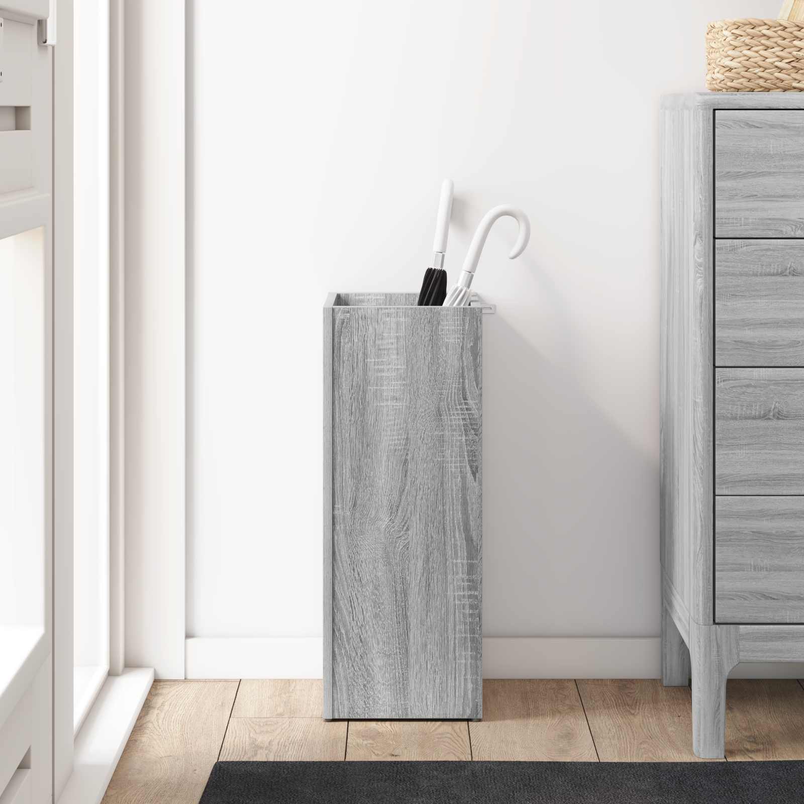 Stalak za kišobran s pohranom Siva Sonoma 25 x 24,5 x 64 cm