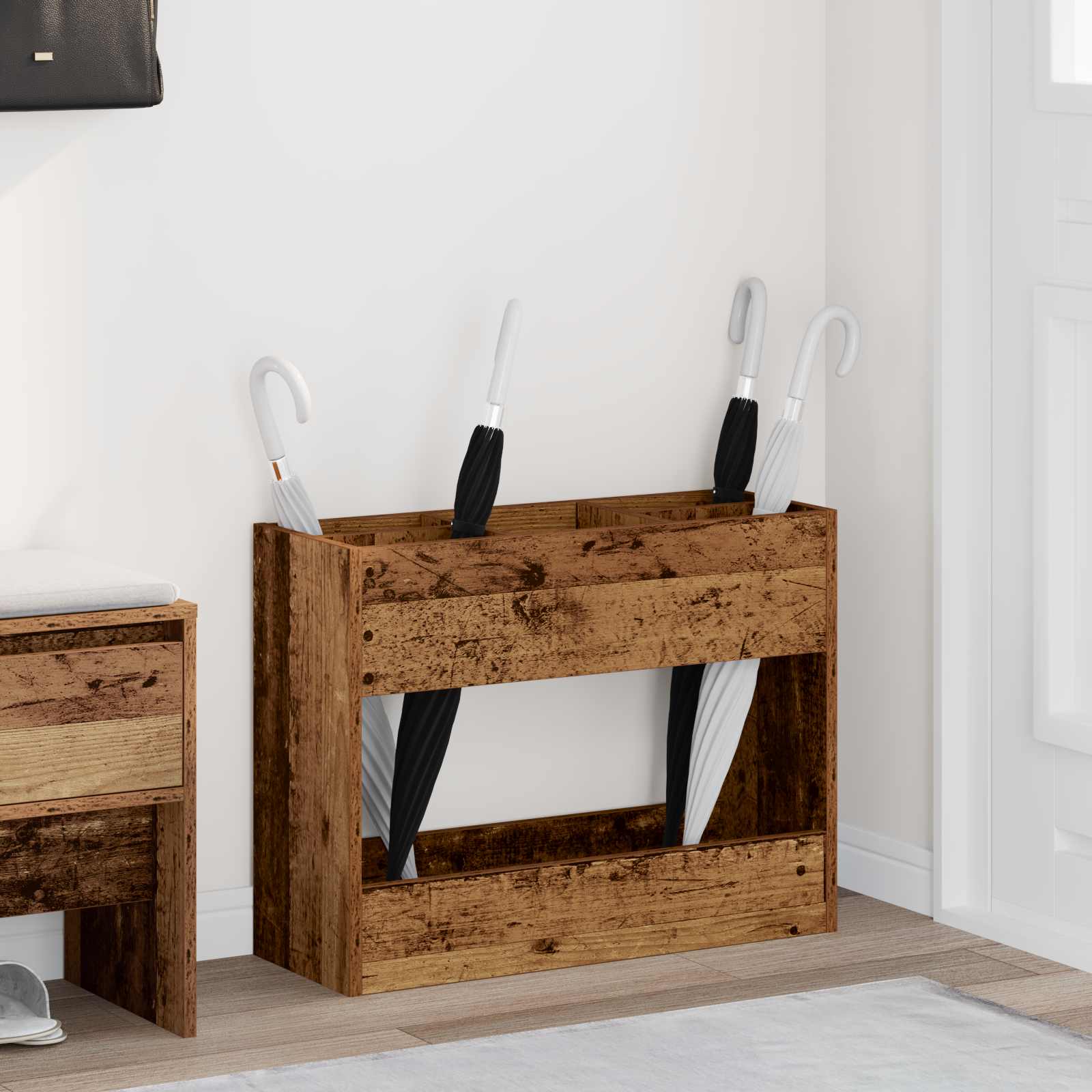 Stalak za kišobran Staro drvo 65 x 24 x 50 cm Konstruirano drvo
