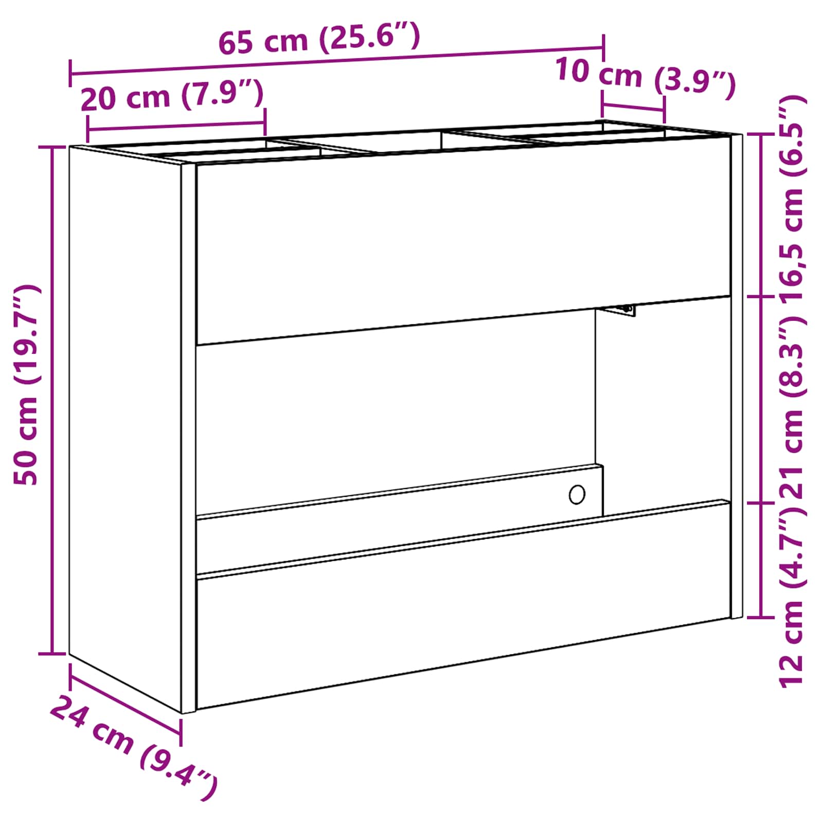 Stalak za kišobran Staro drvo 65 x 24 x 50 cm Konstruirano drvo