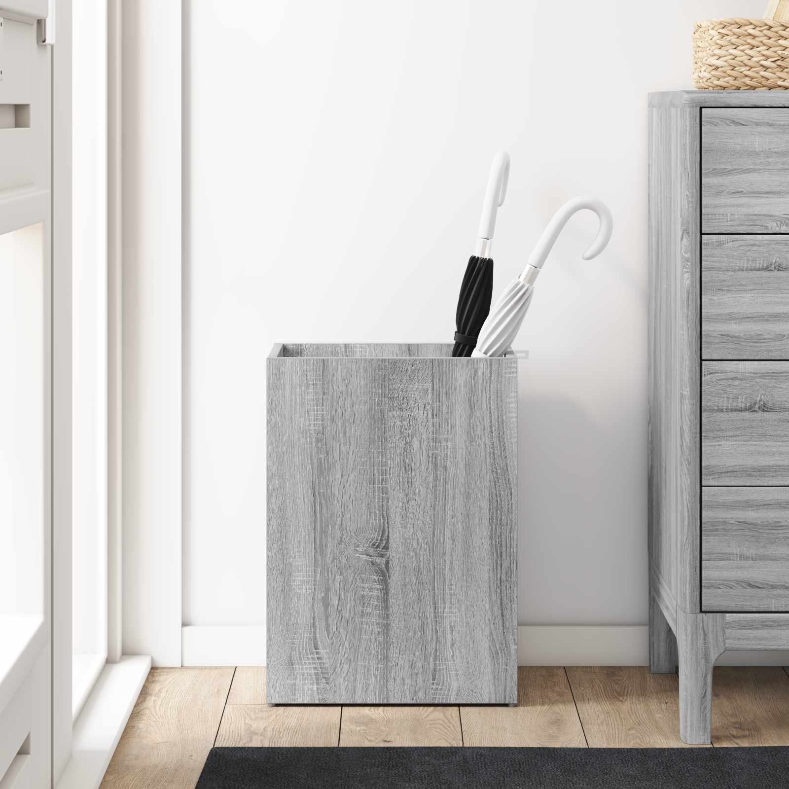 Stalak za kišobran s pohranom Siva Sonoma 40 x 20 x 55,5 cm