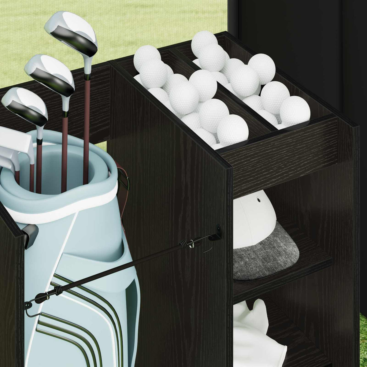 Golf ormar s kotačem Jednobojno Crni hrast 65 x 45 x 98 cm