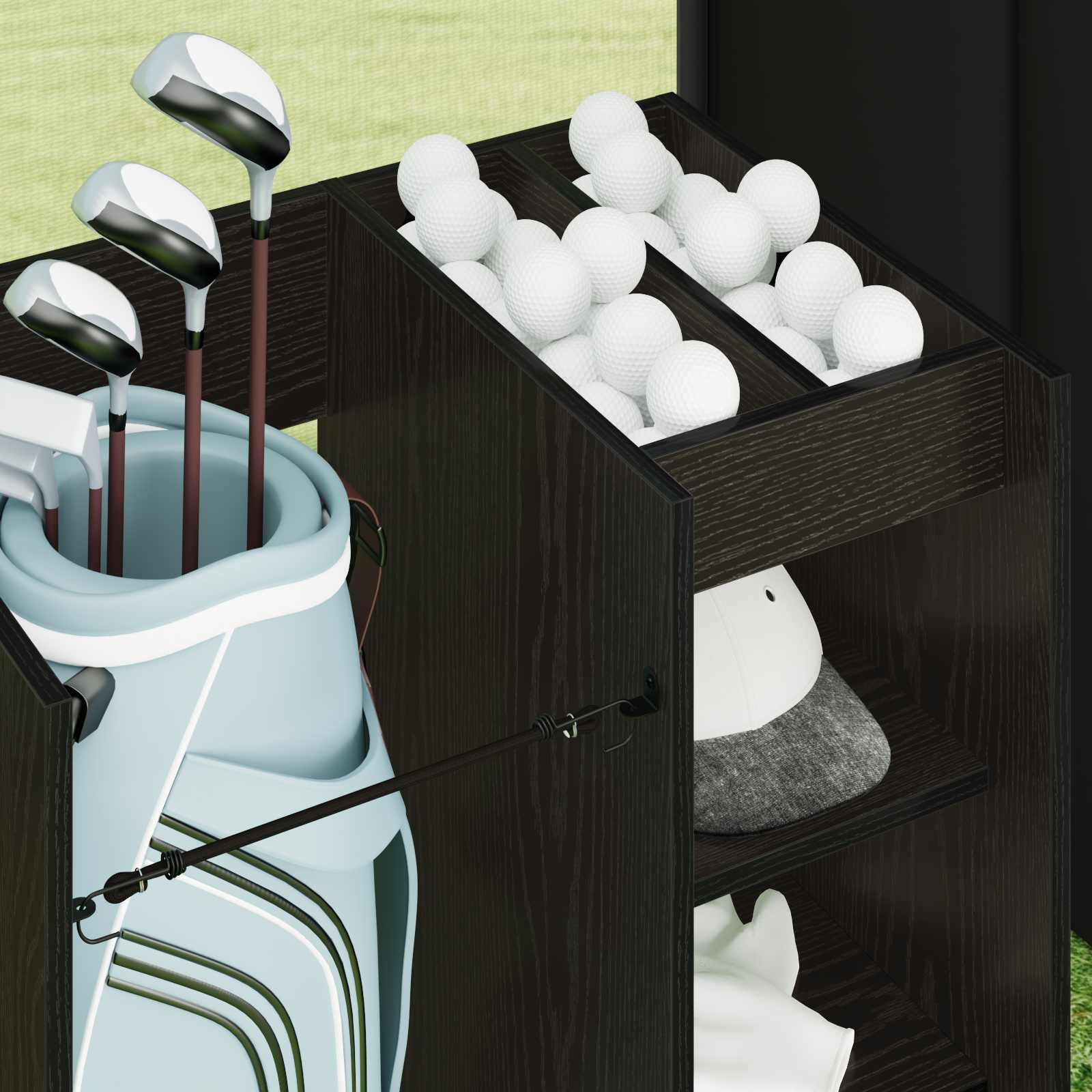 Golf ormar s kotačem Jednobojno Crni hrast 65 x 45 x 98 cm