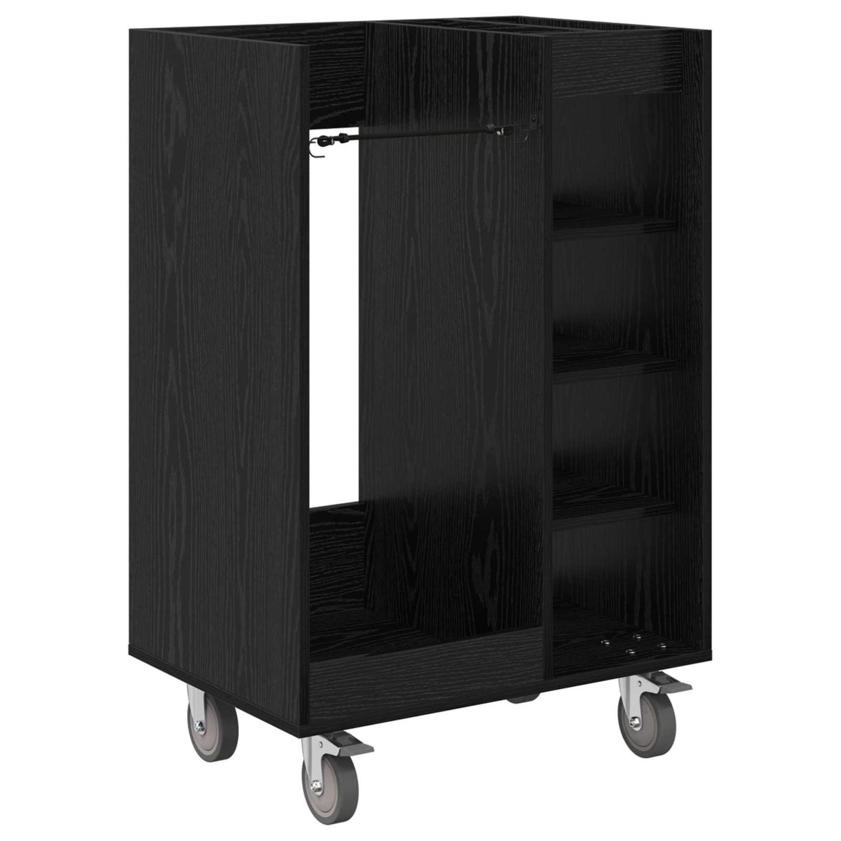 Golf ormar s kotačem Jednobojno Crni hrast 65 x 45 x 98 cm