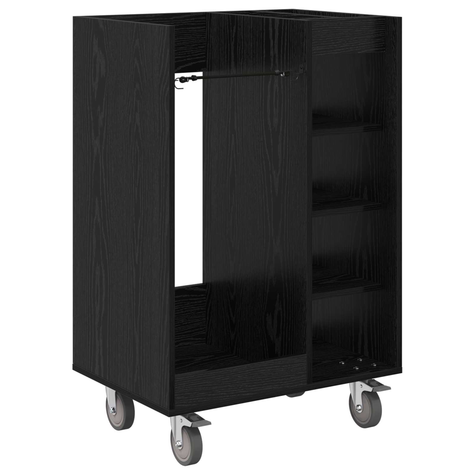 Golf ormar s kotačem Jednobojno Crni hrast 65 x 45 x 98 cm