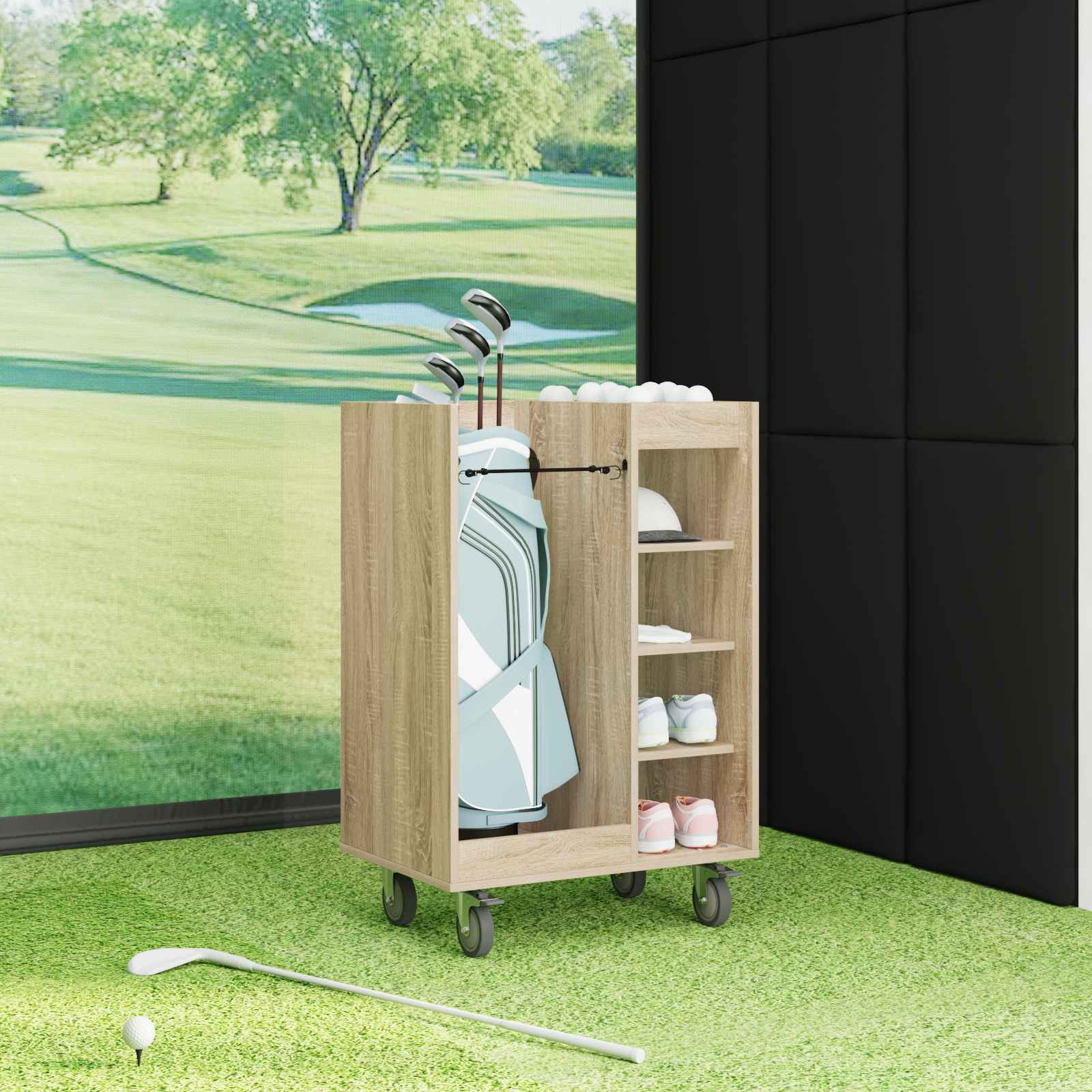 Golf ormar s kotačem Jednobojno Sonoma hrast 65 x 45 x 98 cm