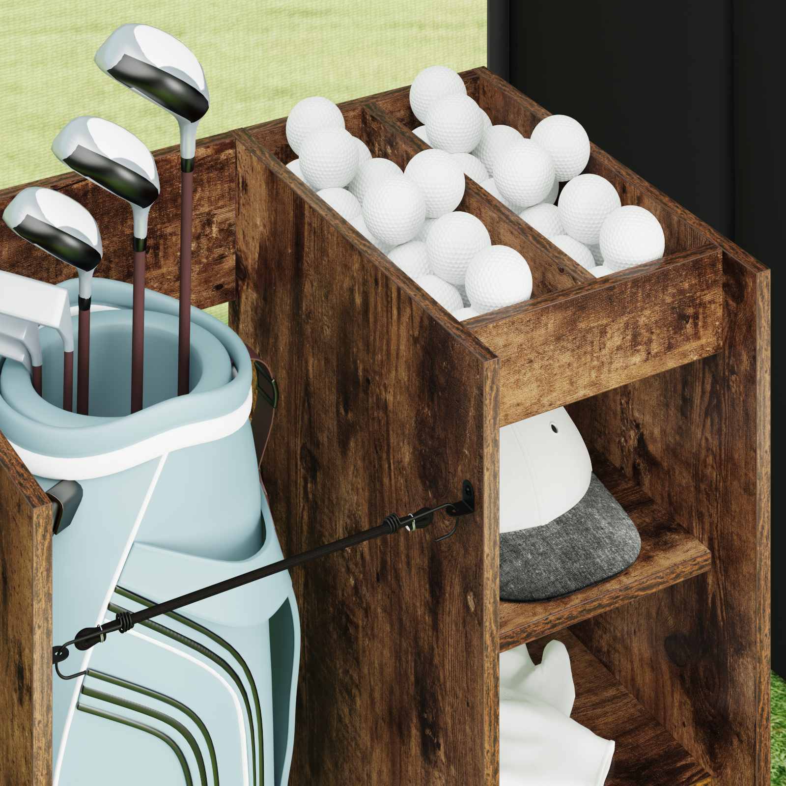 Golf ormar s kotačem Jednobojno Dimljeni hrast 65 x 45 x 98 cm