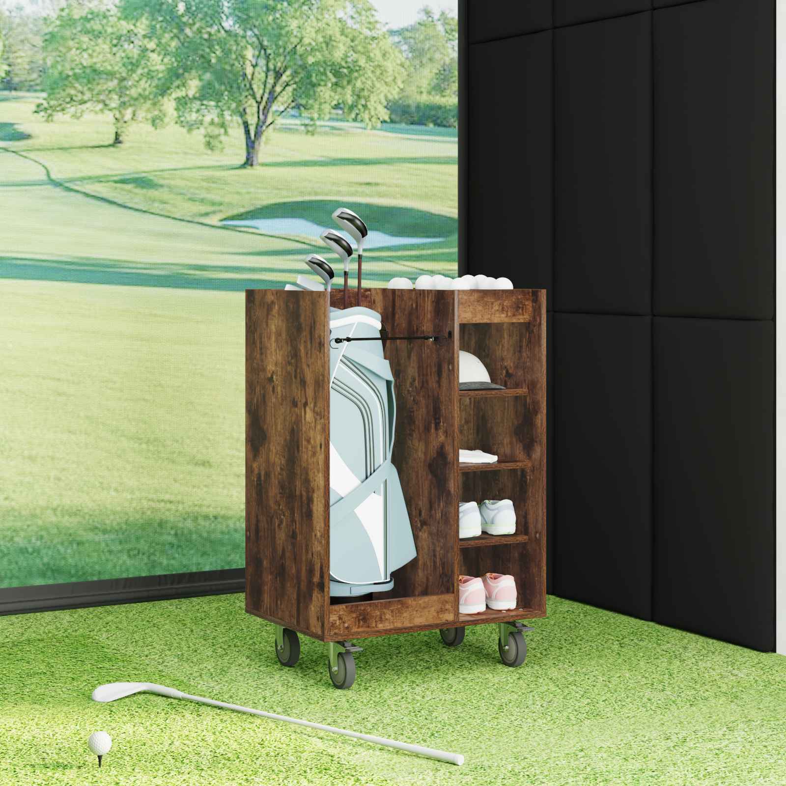 Golf ormar s kotačem Jednobojno Dimljeni hrast 65 x 45 x 98 cm