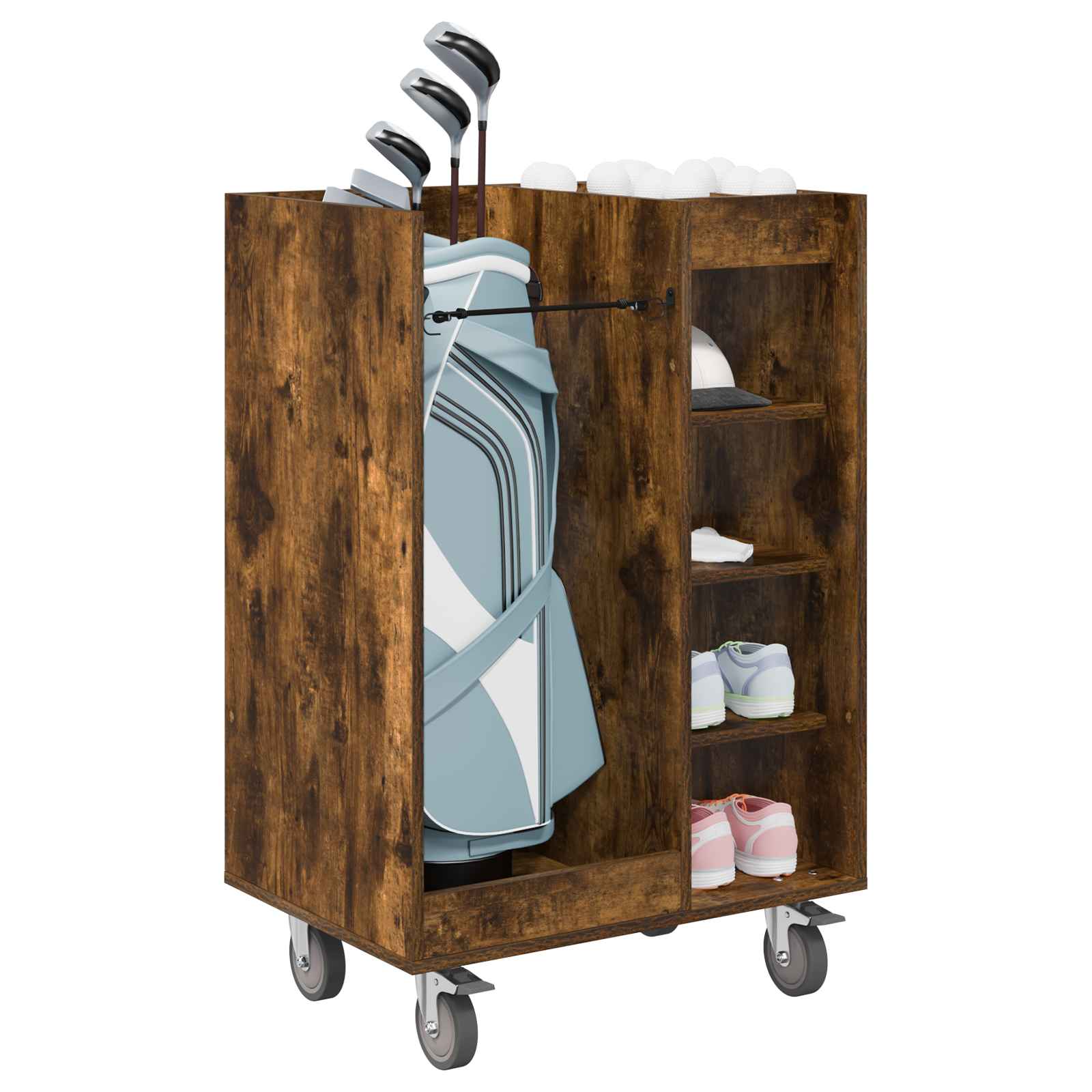 Golf ormar s kotačem Jednobojno Dimljeni hrast 65 x 45 x 98 cm