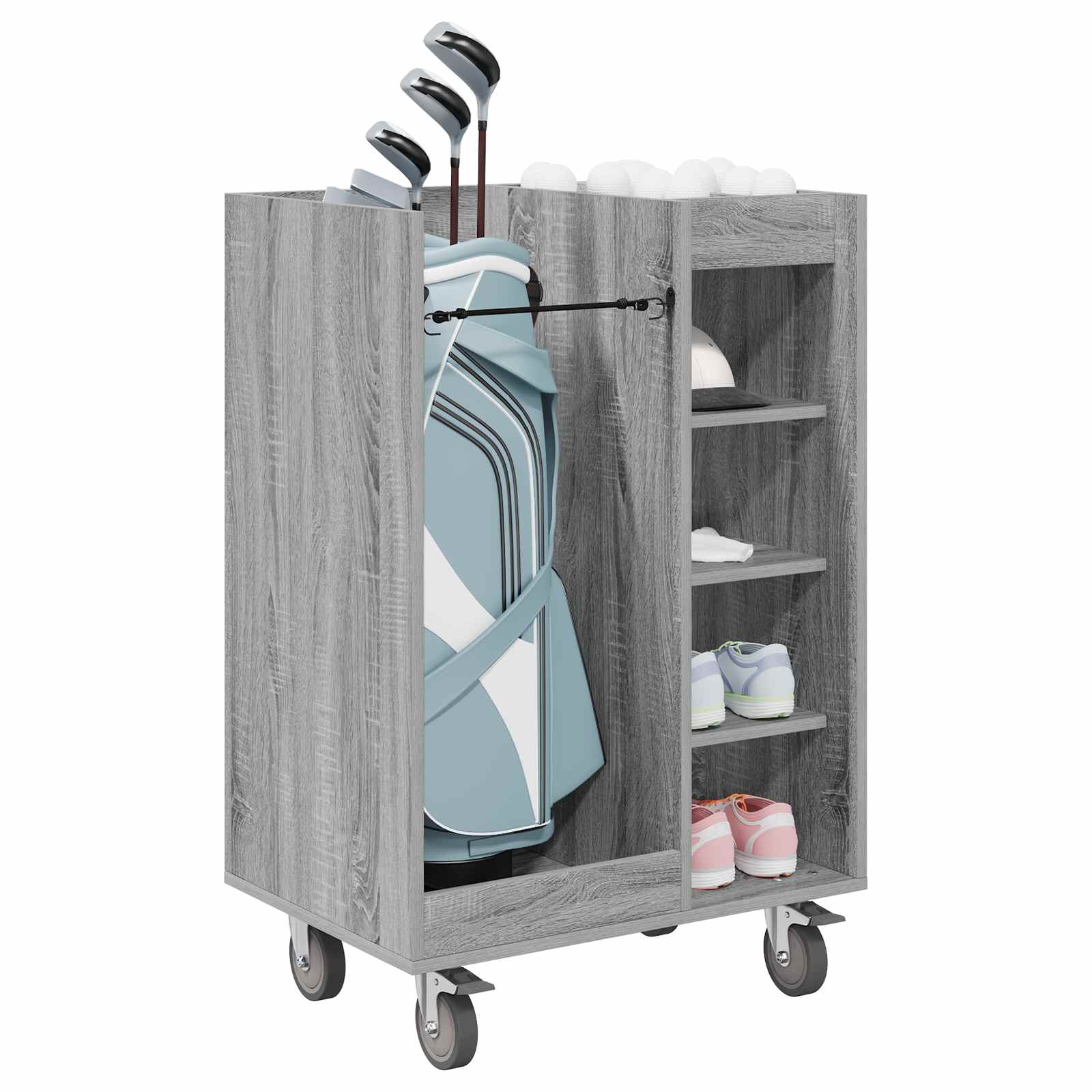 Golf ormar s kotačem Jednobojno Siva Sonoma 65 x 45 x 98 cm