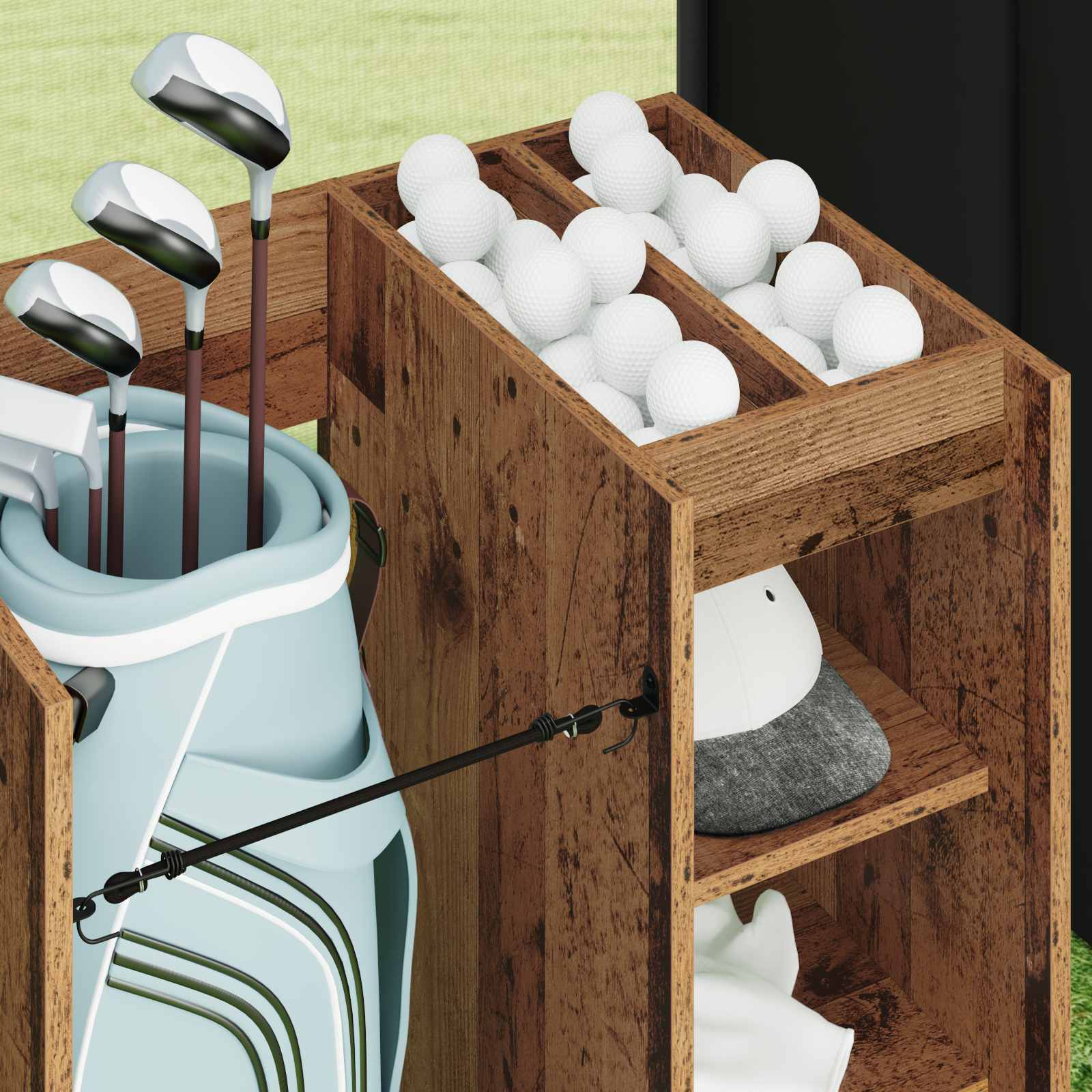 Golf ormar s kotačem Jednobojno Staro drvo 65 x 45 x 98 cm