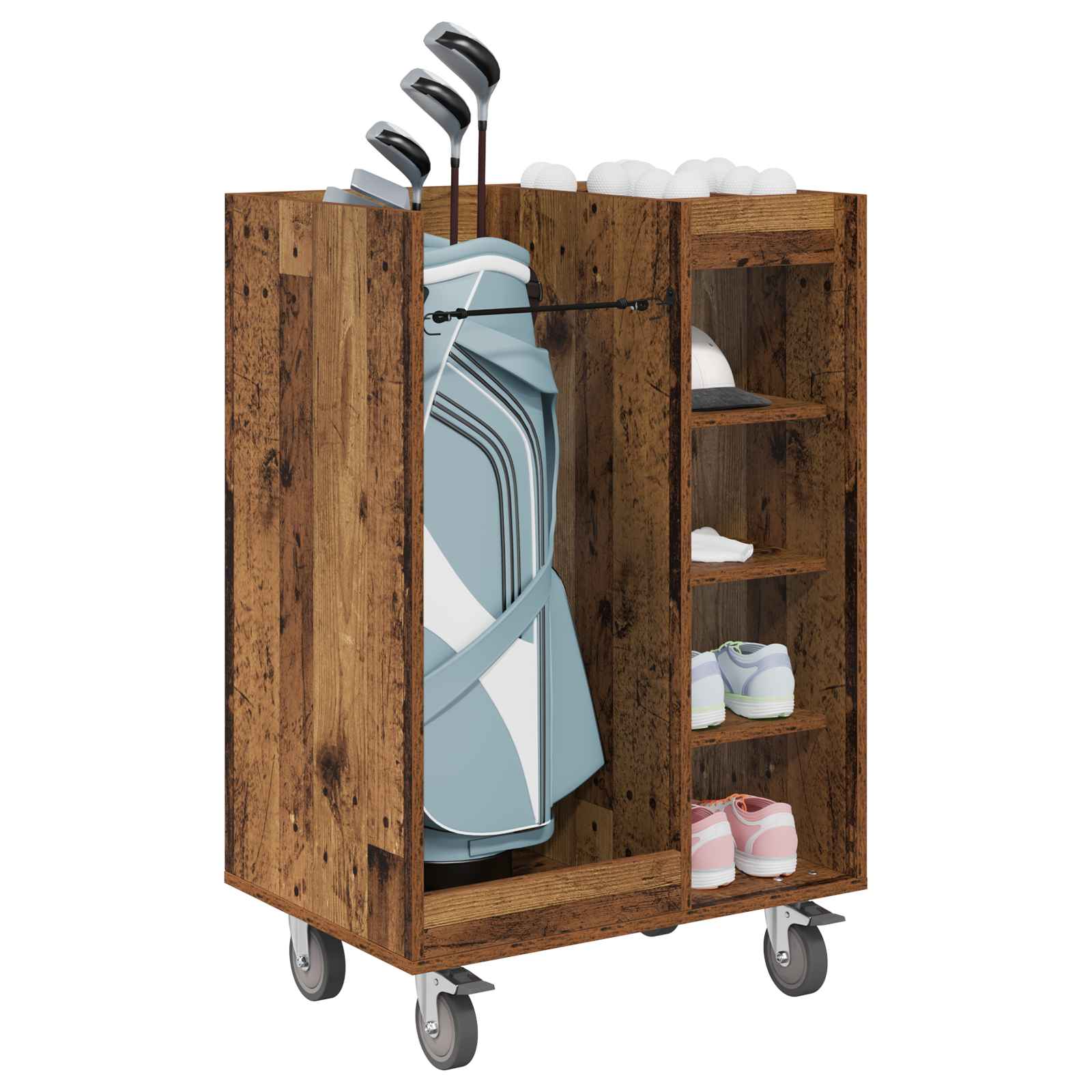 Golf ormar s kotačem Jednobojno Staro drvo 65 x 45 x 98 cm
