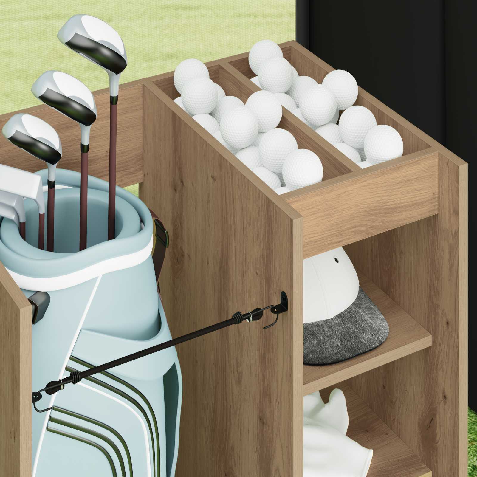 Golf ormar s kotačem Umjetnički hrast 65 x 45 x 98 cm