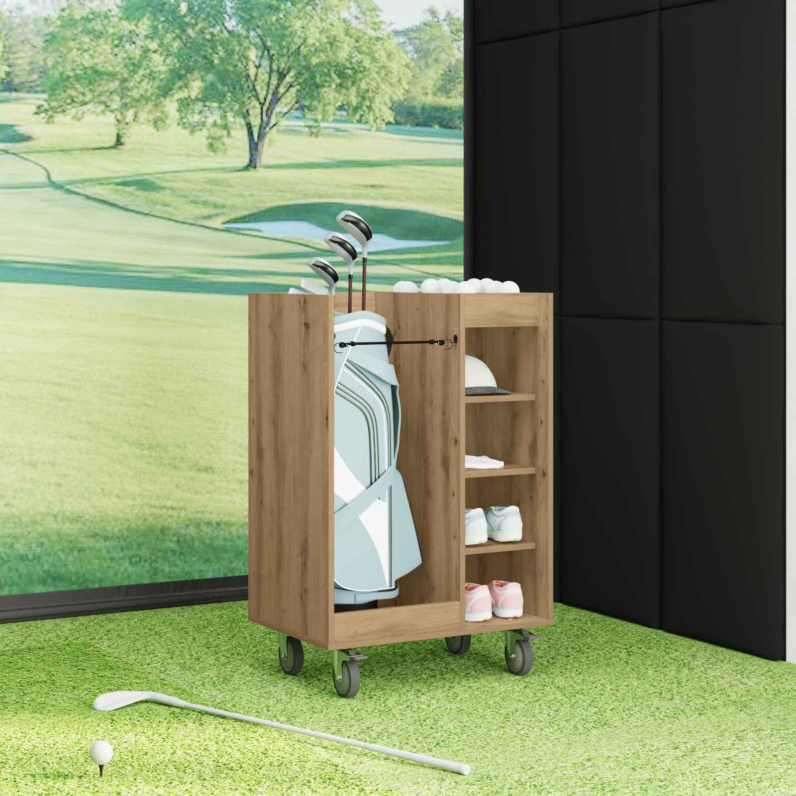 Golf ormar s kotačem Umjetnički hrast 65 x 45 x 98 cm