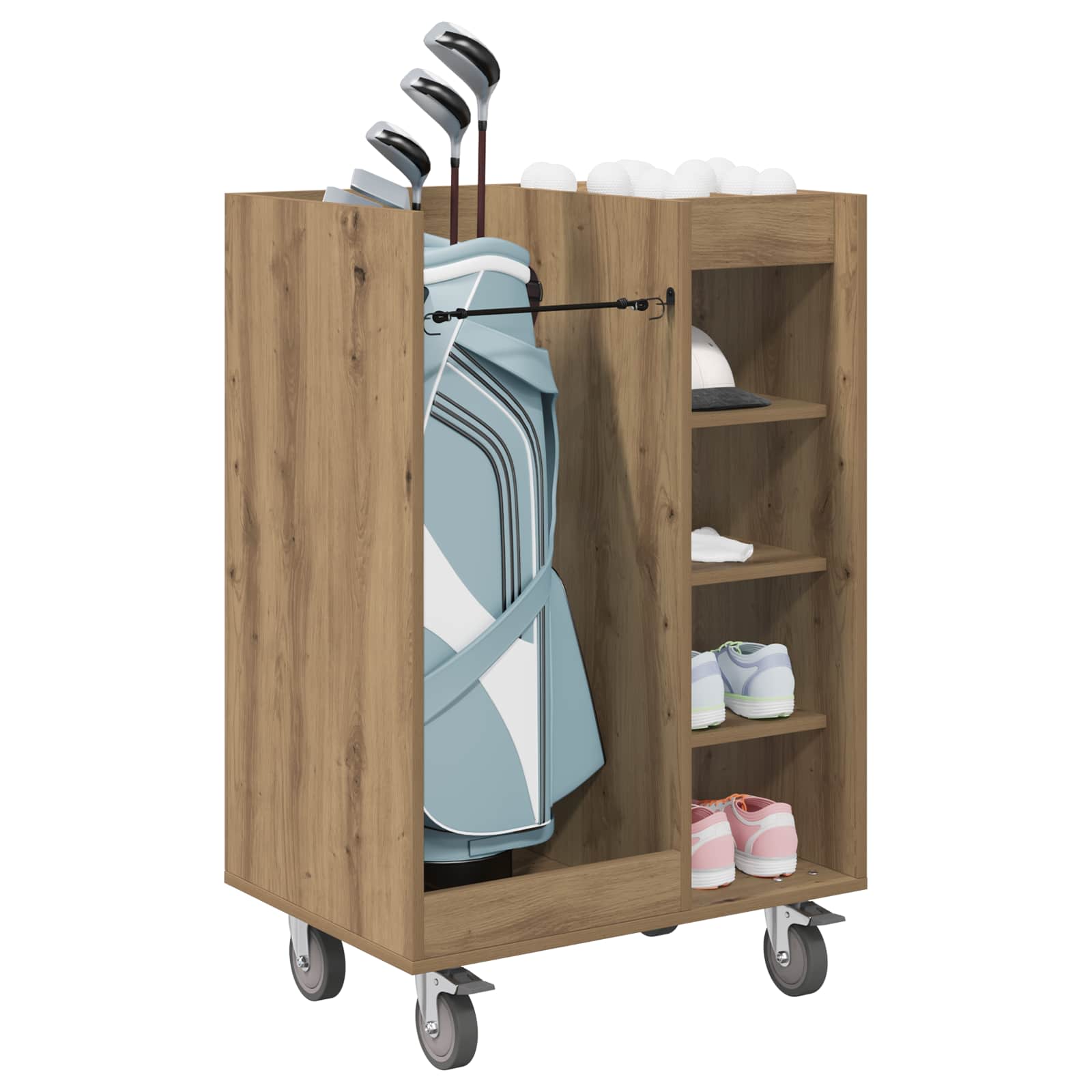 Golf ormar s kotačem Umjetnički hrast 65 x 45 x 98 cm