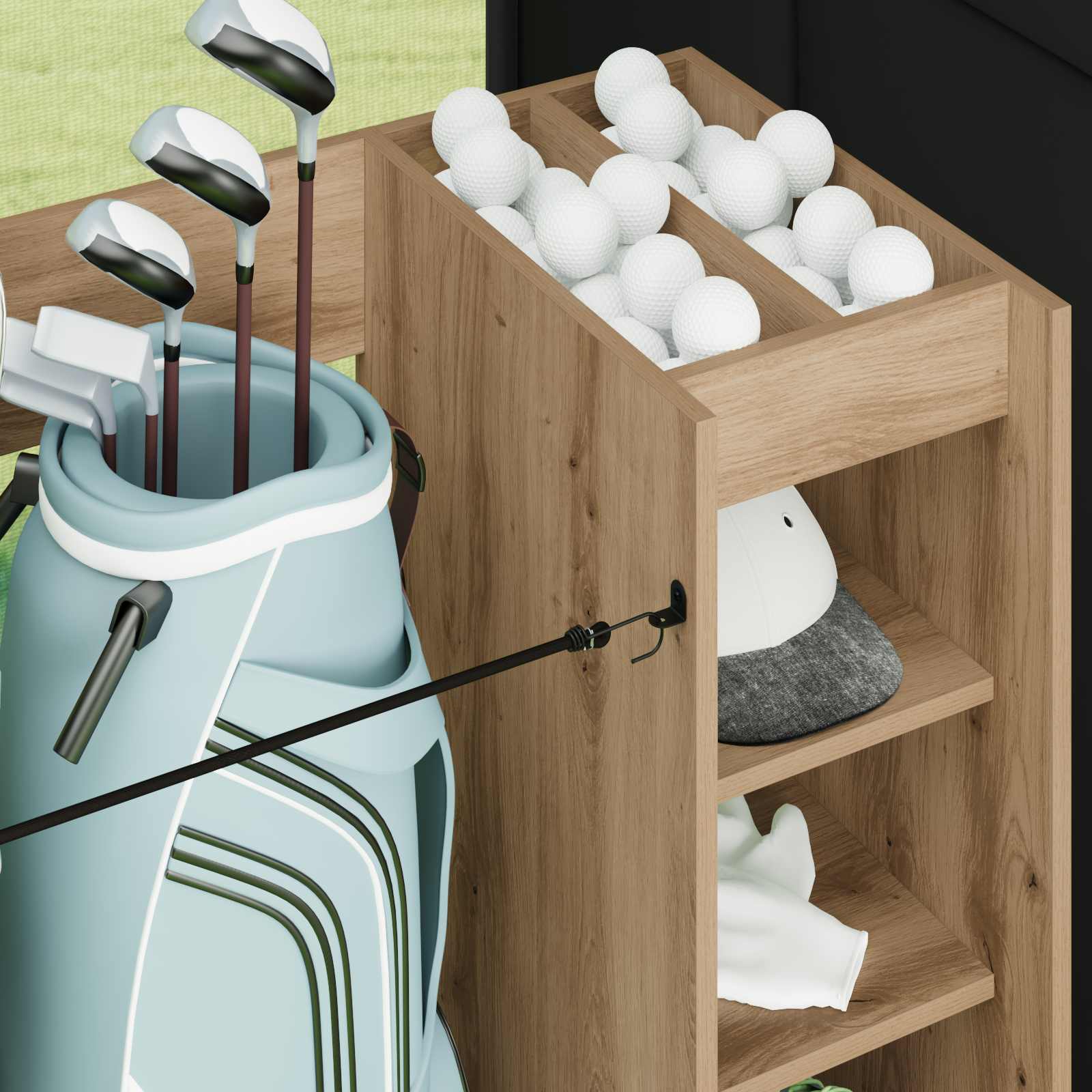 Golf ormar s kotačem Umjetnički hrast 90 x 45 x 98 cm