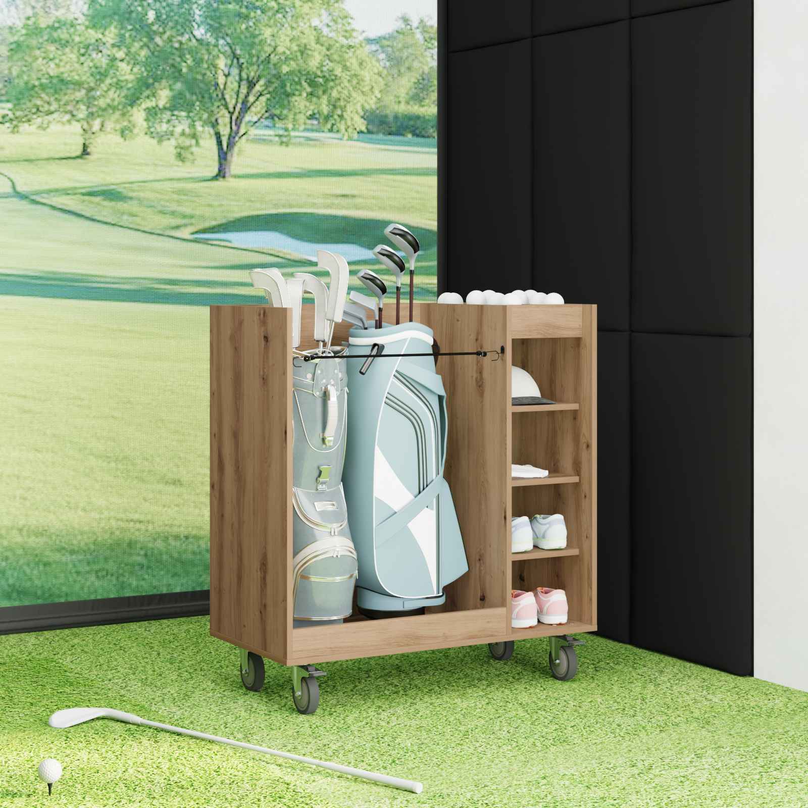 Golf ormar s kotačem Umjetnički hrast 90 x 45 x 98 cm