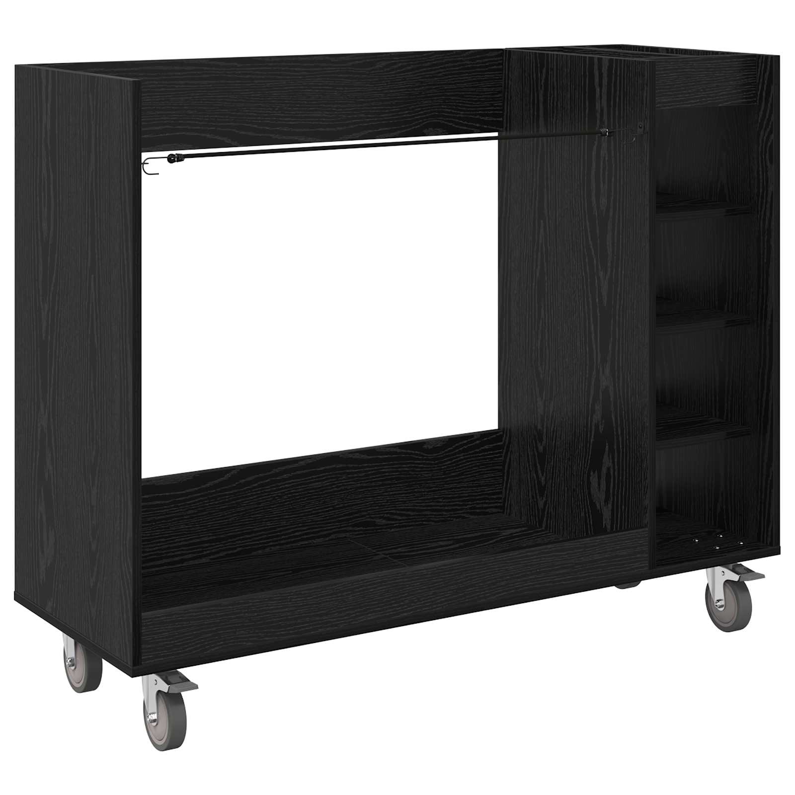 Golf ormar s kotačem Jednobojno Crni hrast 120 x 45 x 98 cm
