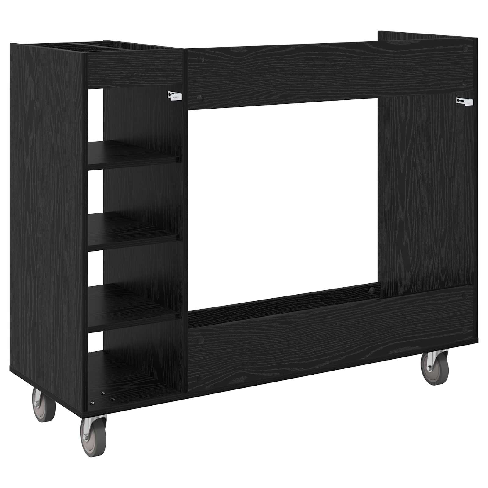 Golf ormar s kotačem Jednobojno Crni hrast 120 x 45 x 98 cm
