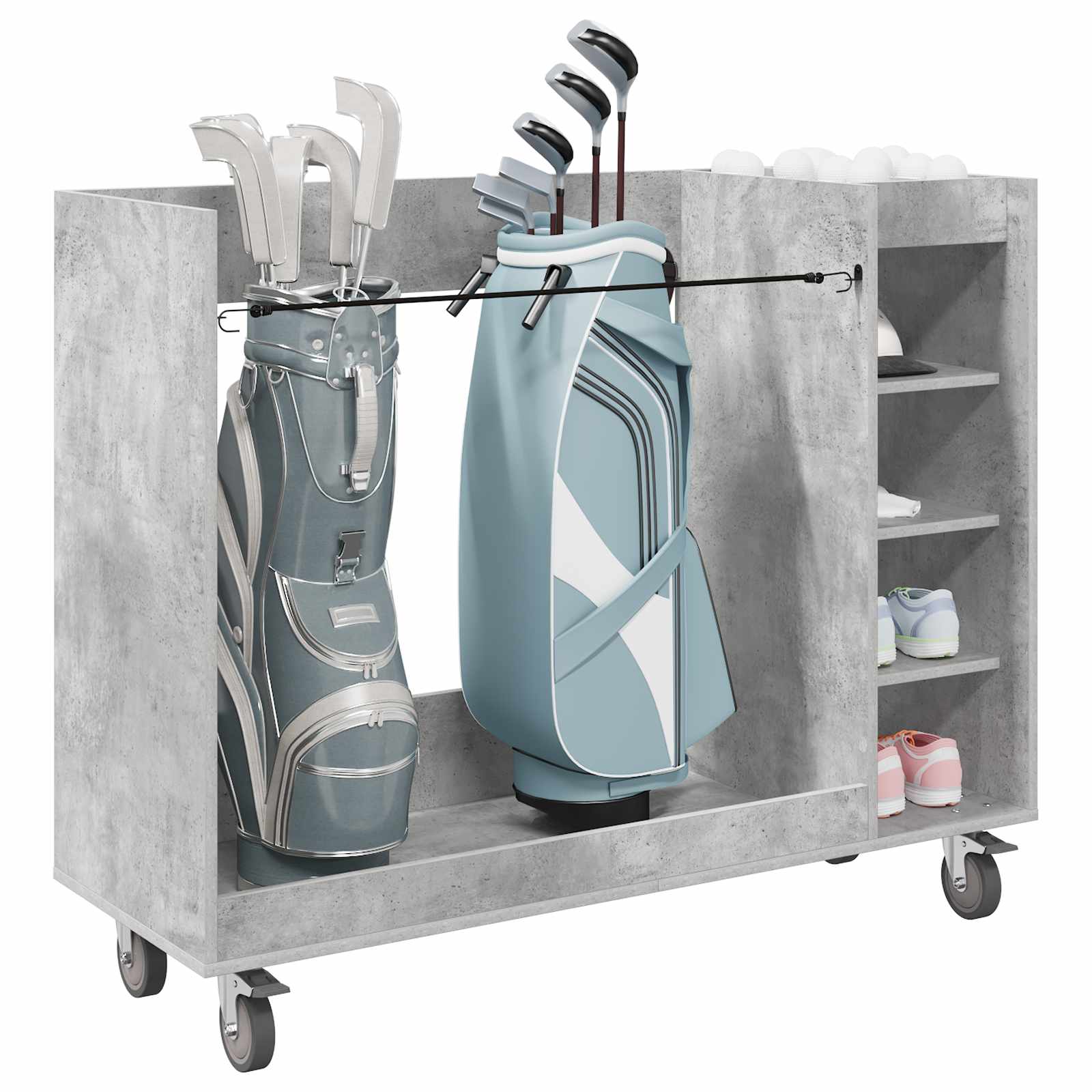 Golf ormar s kotačem Jednobojno Betonski sivi 120 x 45 x 98 cm