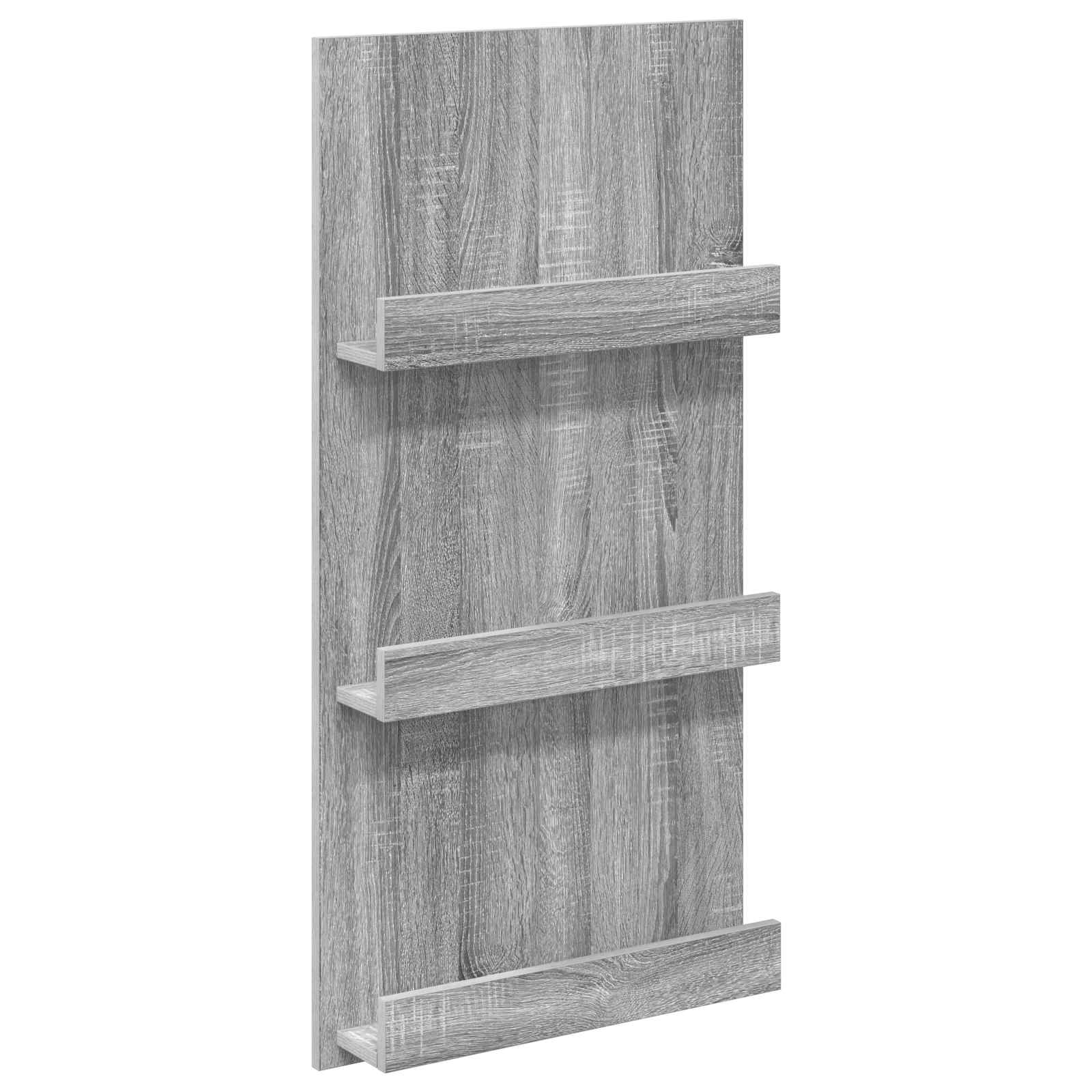 Polica za časopise s policom Siva Sonoma 51 x 11 x 102 cm