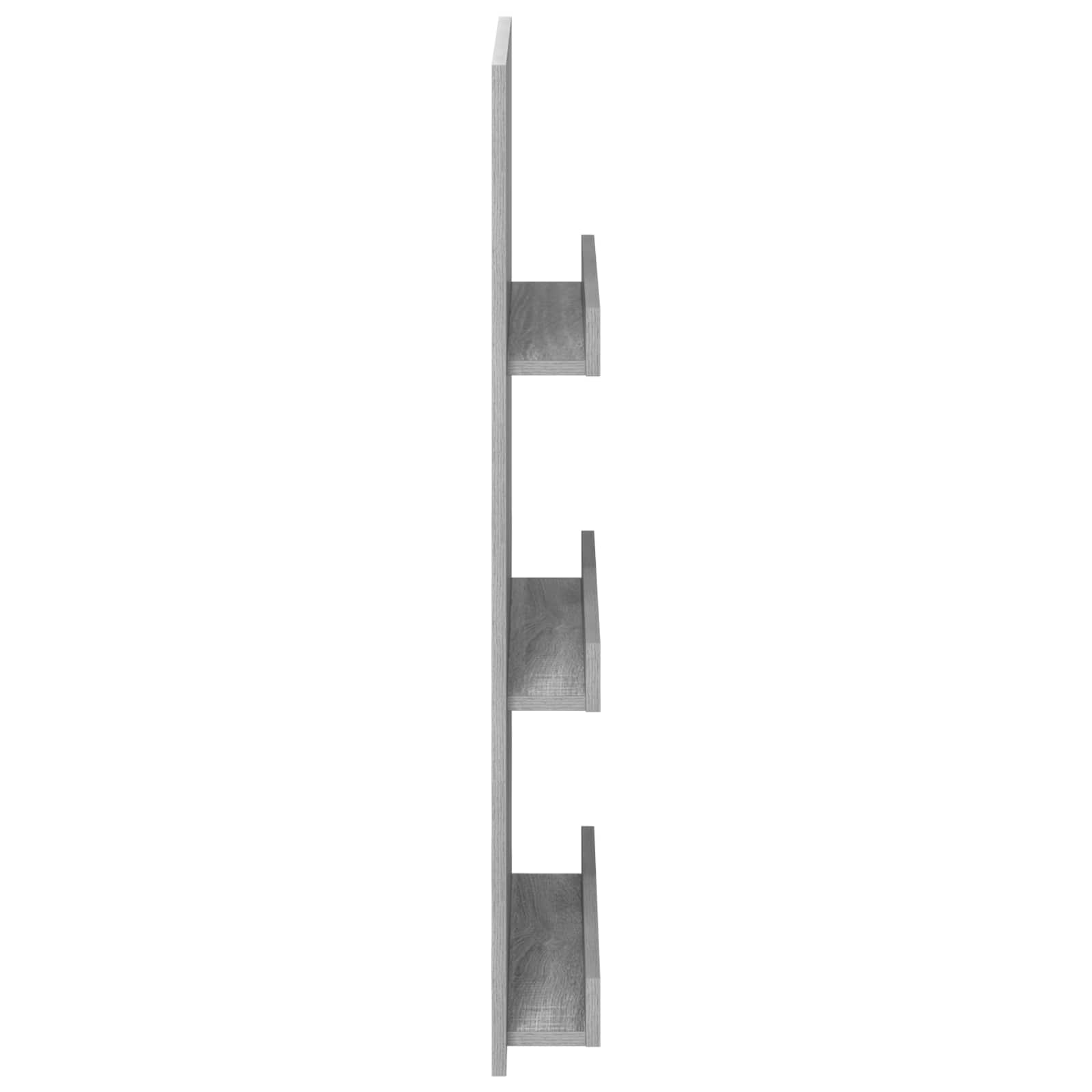Polica za časopise s policom Siva Sonoma 51 x 11 x 102 cm