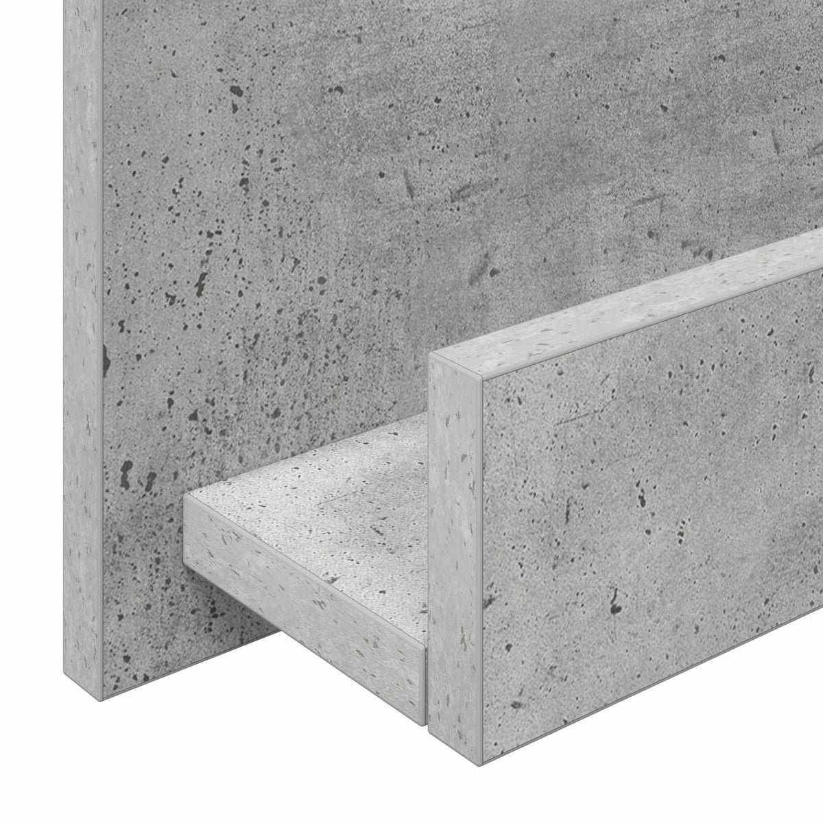 Polica za časopise s policom Betonski sivi 43 x 11 x 102 cm