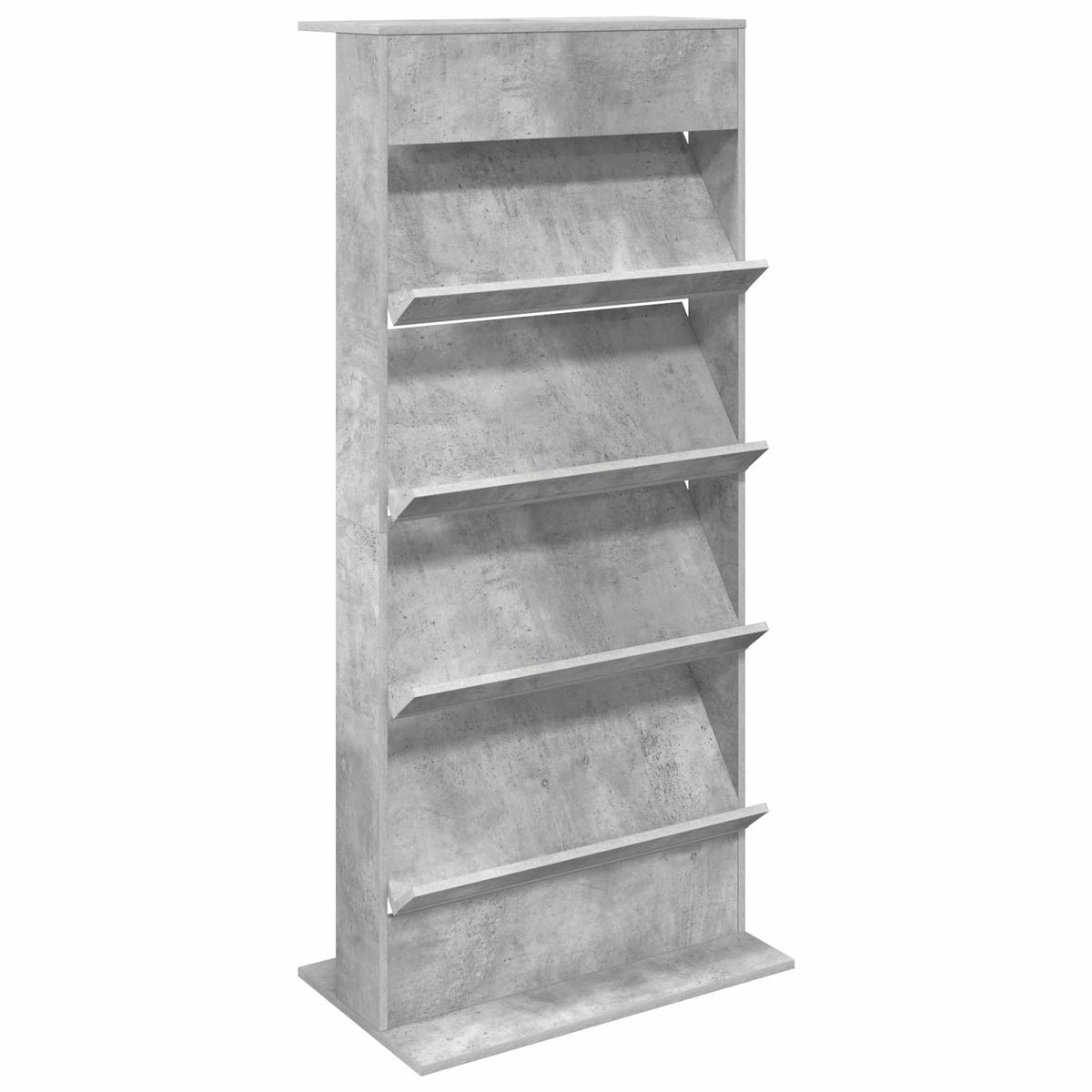 Polica za časopise s policom Betonski sivi 70 x 41 x 156 cm