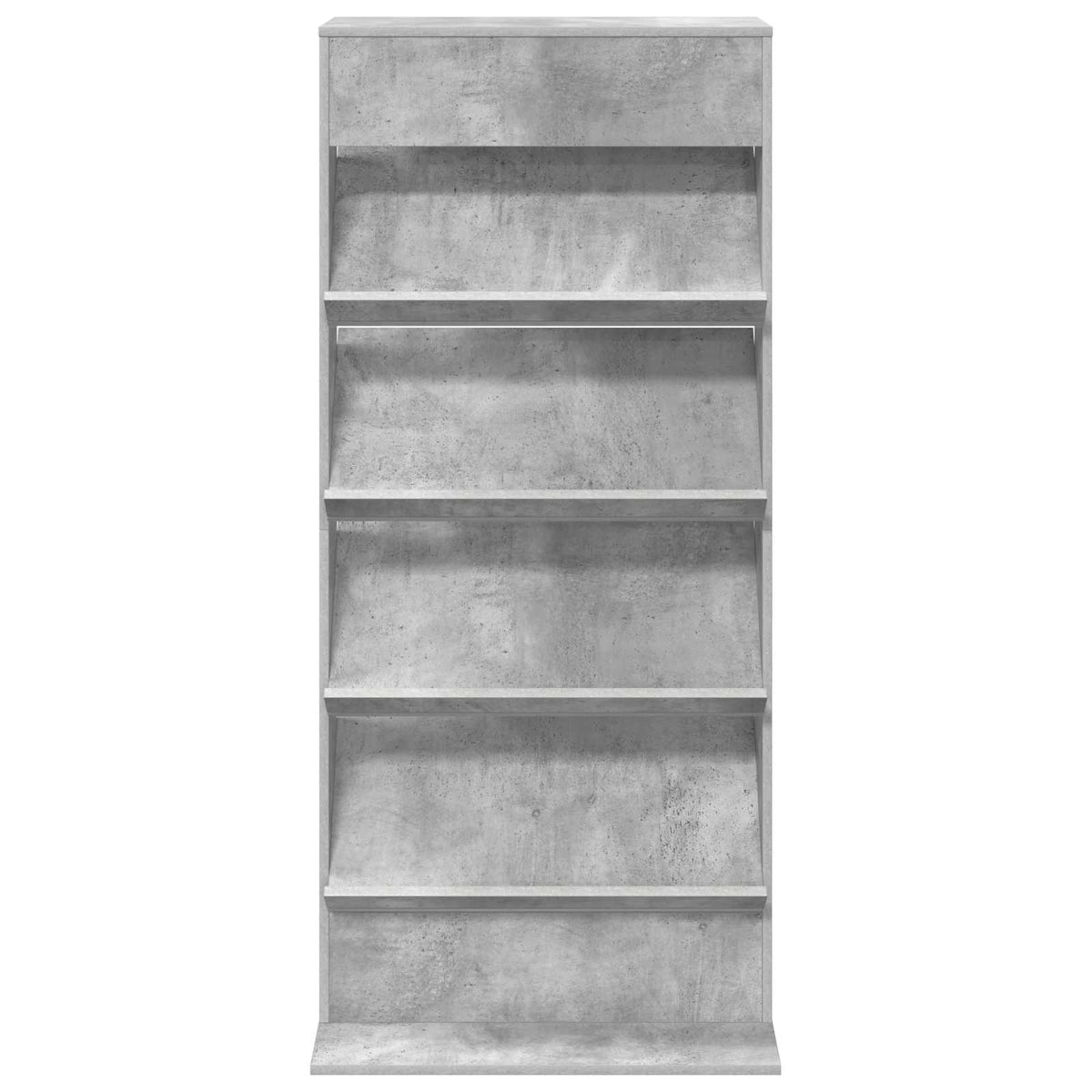 Polica za časopise s policom Betonski sivi 70 x 41 x 156 cm