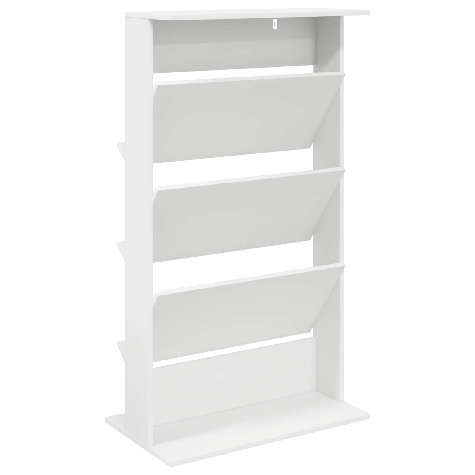 Polica za časopise Bijelo 70 x 41 x 126 cm Konstruirano drvo