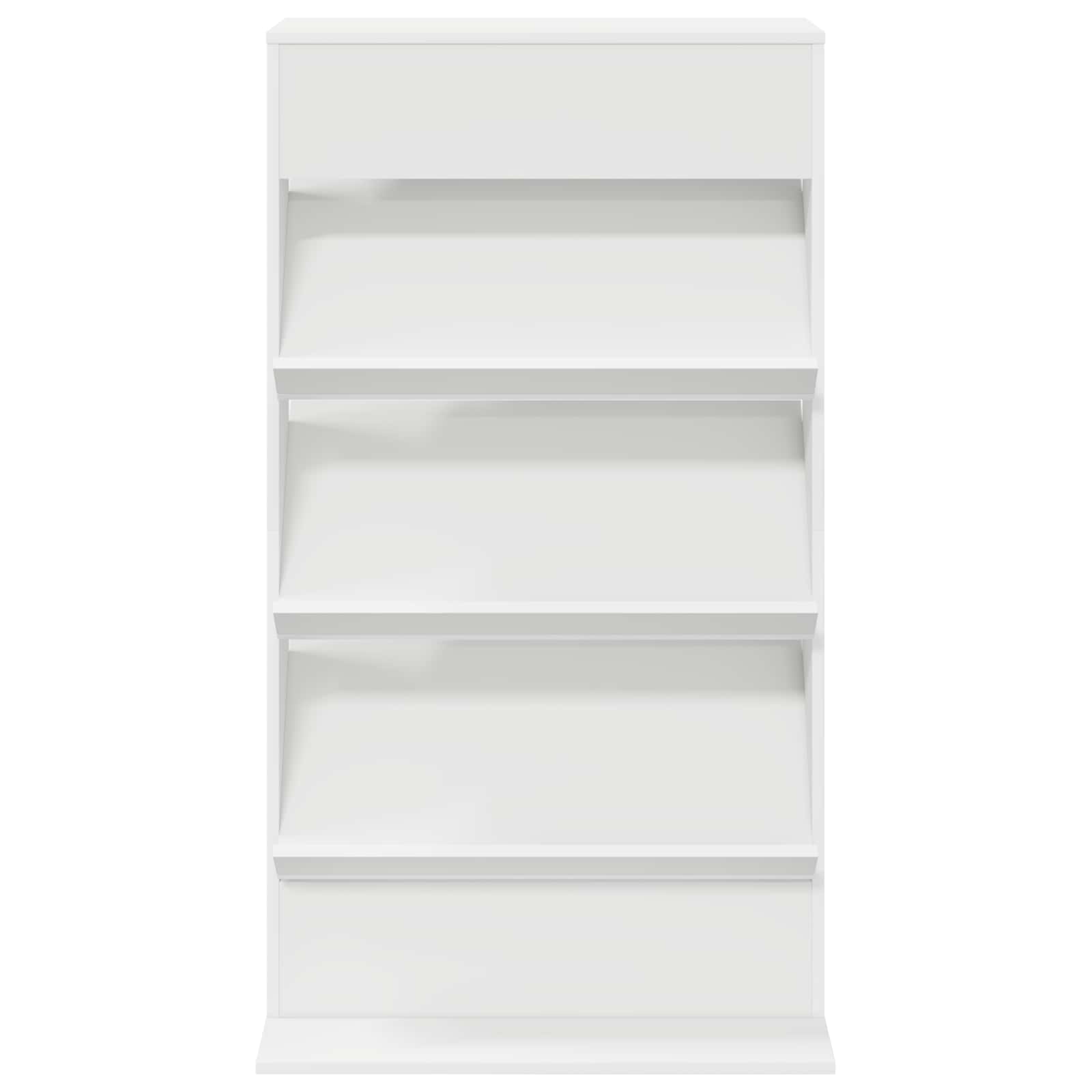 Polica za časopise Bijelo 70 x 41 x 126 cm Konstruirano drvo