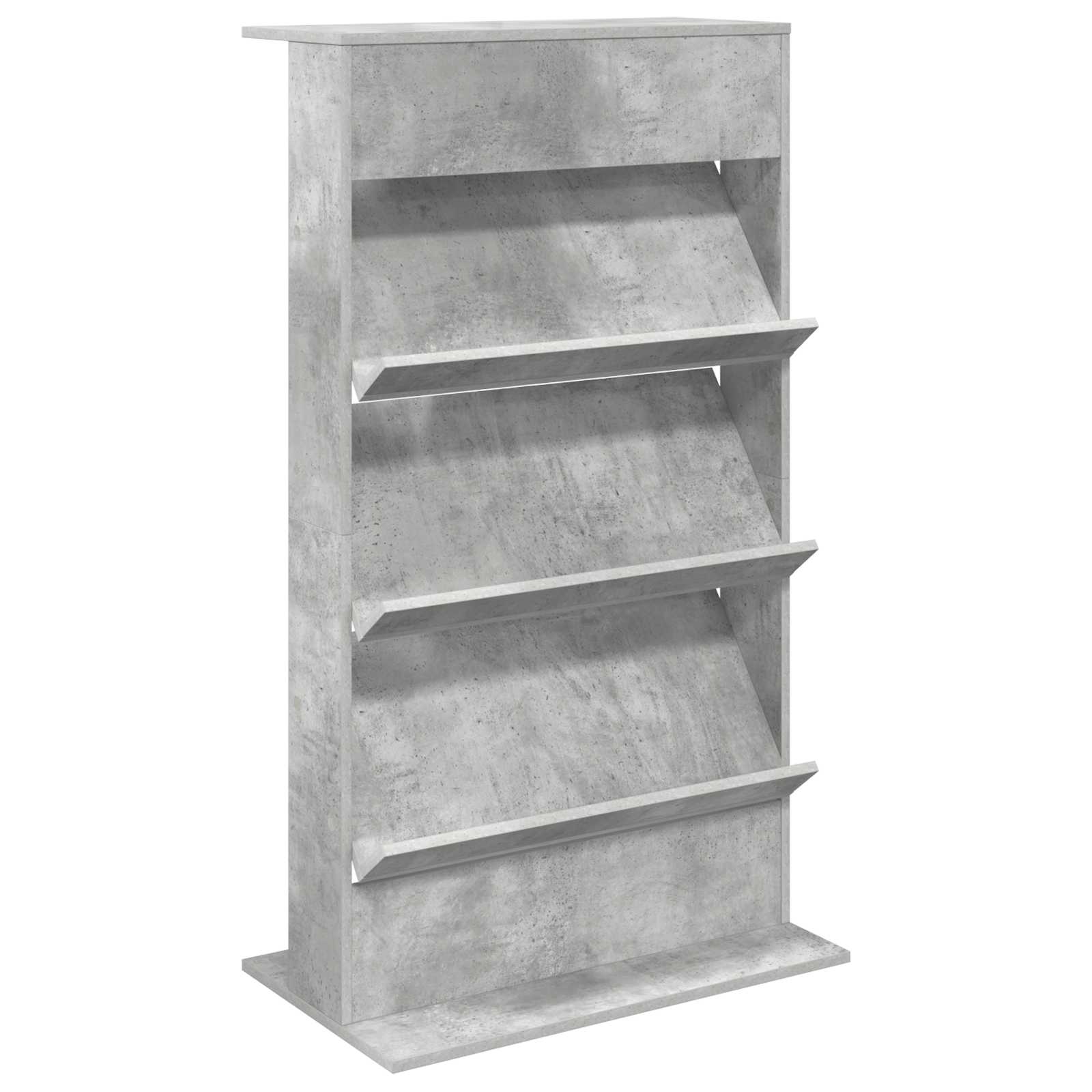 Polica za časopise s policom Betonski sivi 70 x 41 x 126 cm