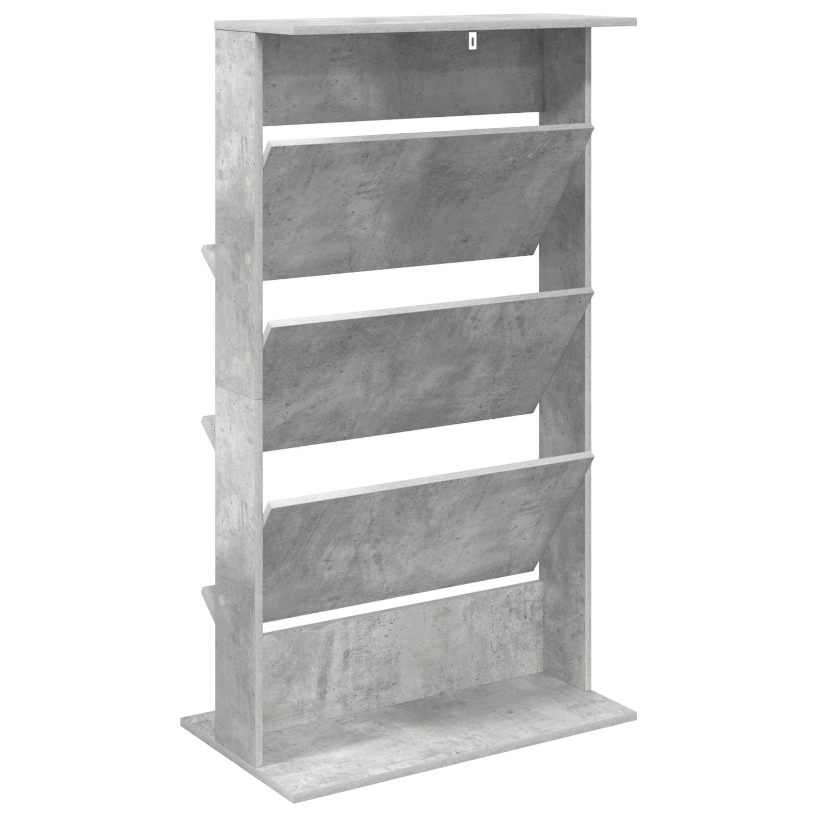 Polica za časopise s policom Betonski sivi 70 x 41 x 126 cm