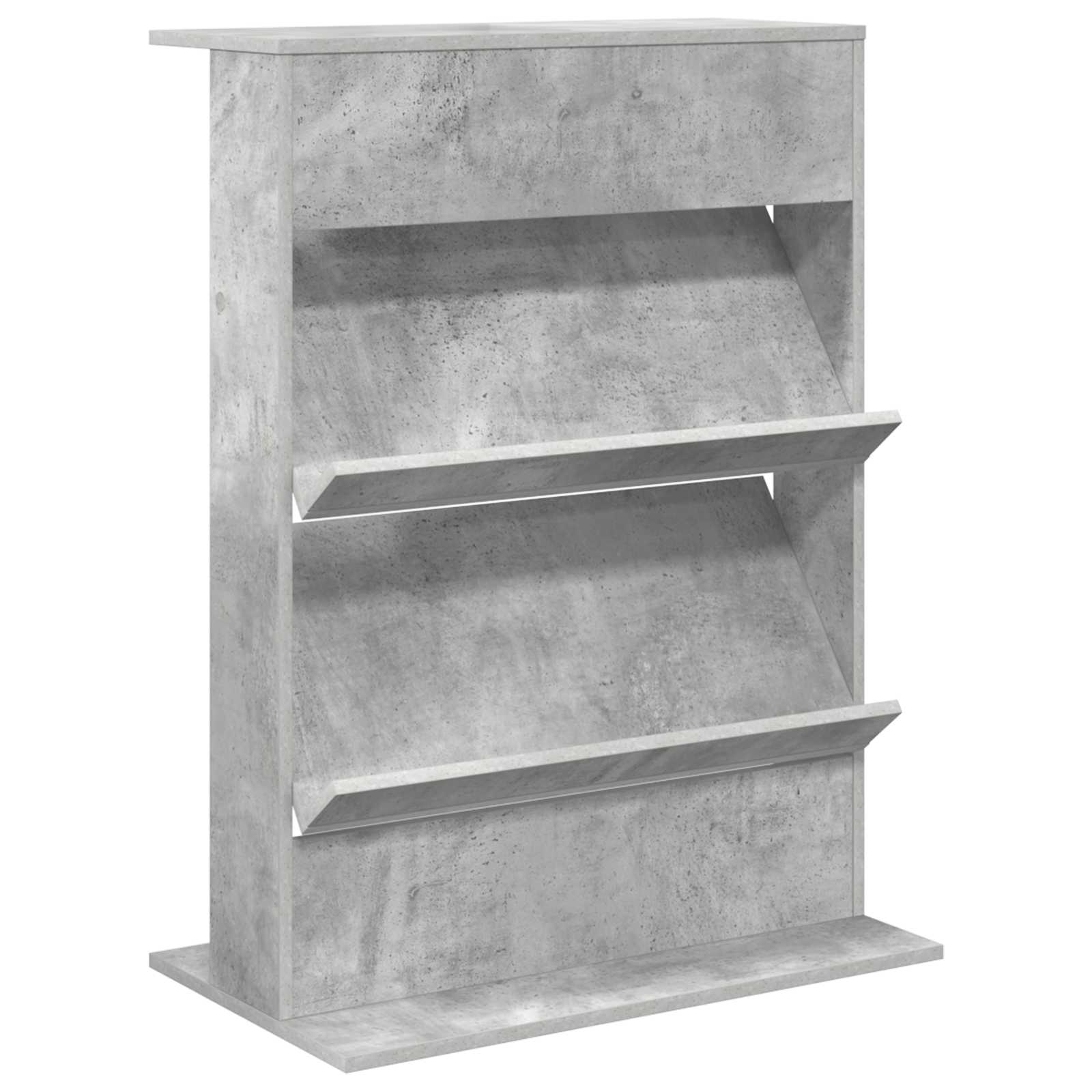 Polica za časopise s policom Betonski sivi 70 x 41 x 96 cm