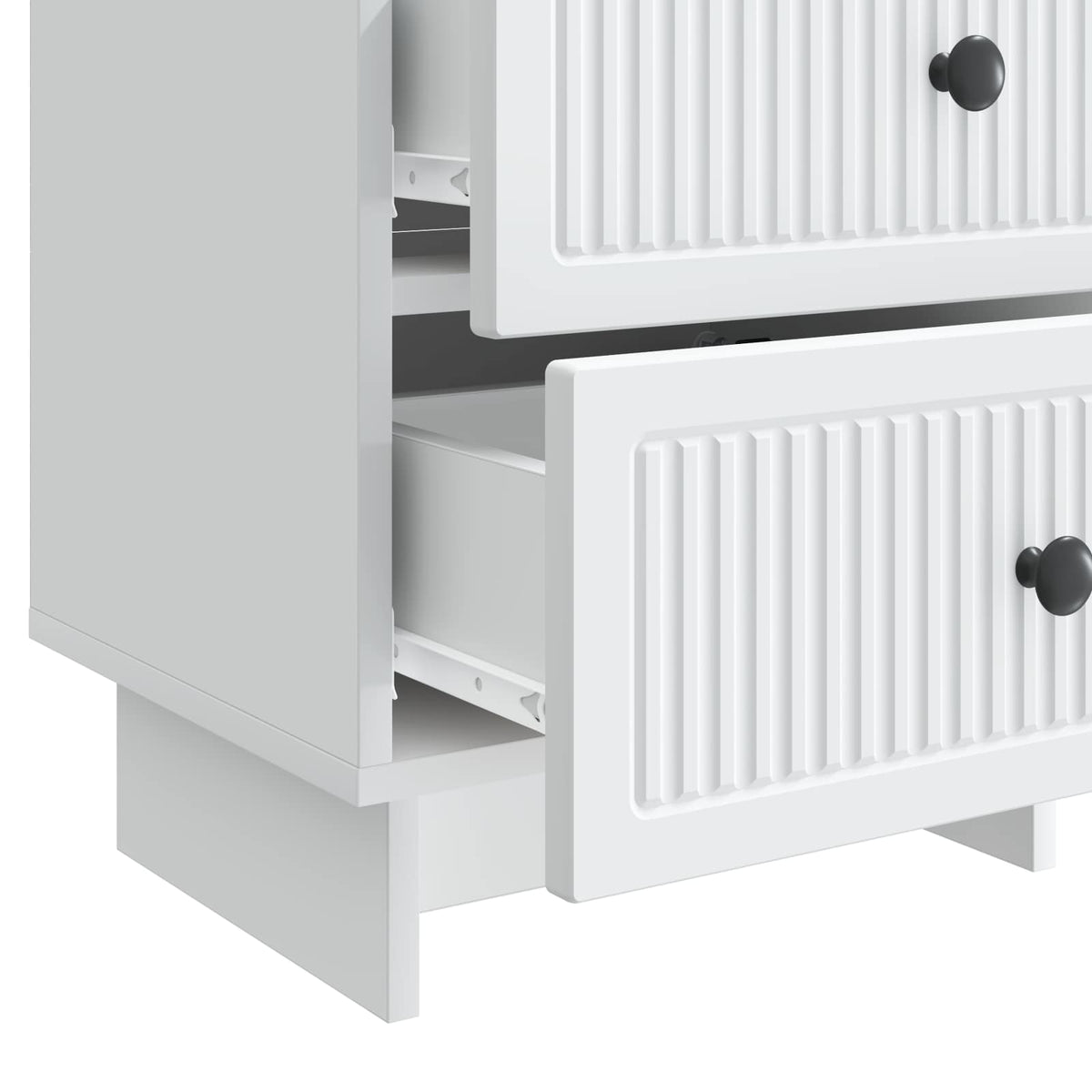 Noćni ormar 2 pcs Bijela 43 x 34,5 x 47,5 cm Konstruirano drvo