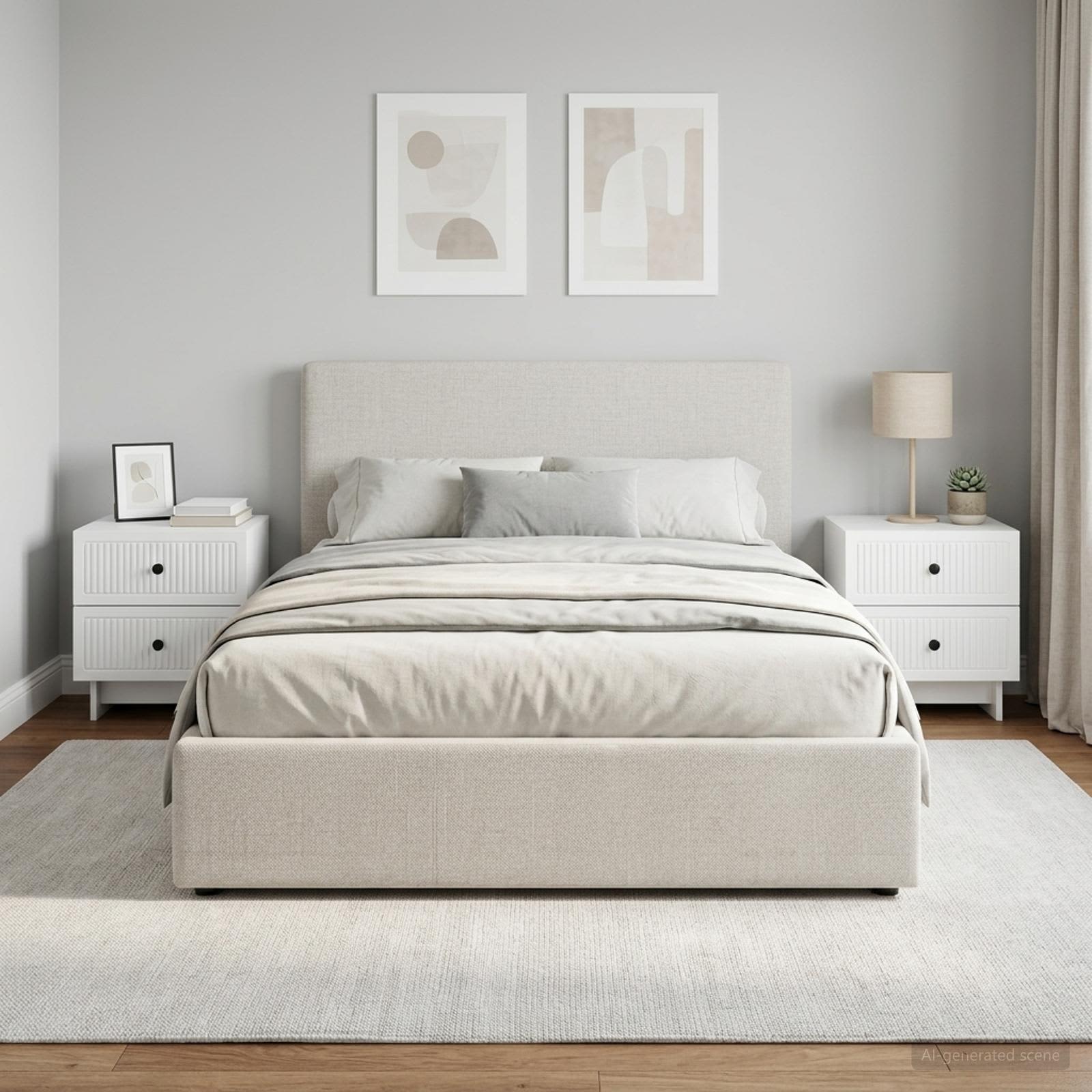 Noćni ormar 2 pcs Bijela 43 x 34,5 x 47,5 cm Konstruirano drvo