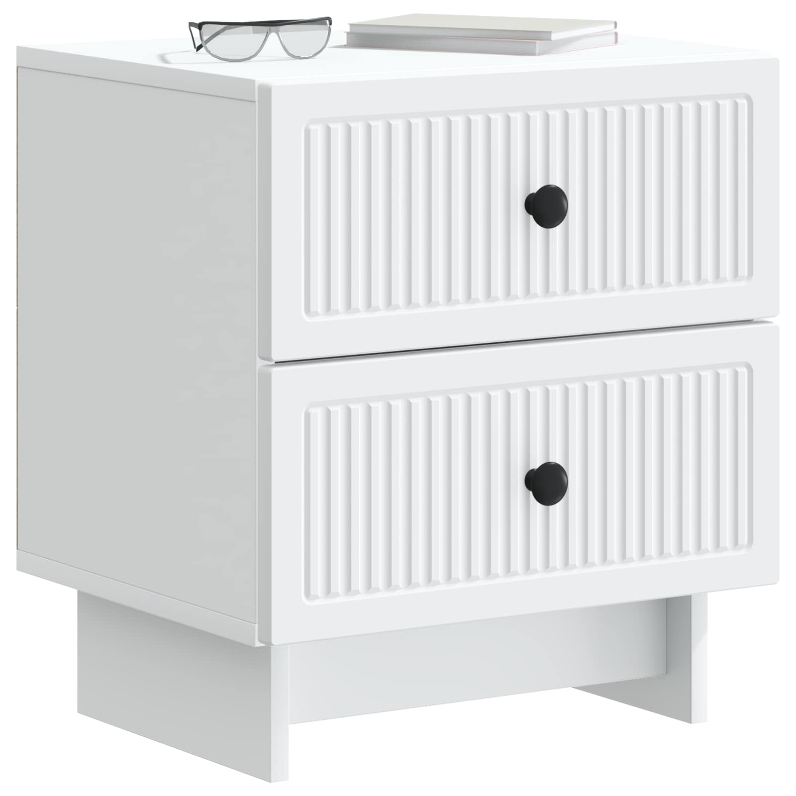 Noćni ormar 2 pcs Bijela 43 x 34,5 x 47,5 cm Konstruirano drvo